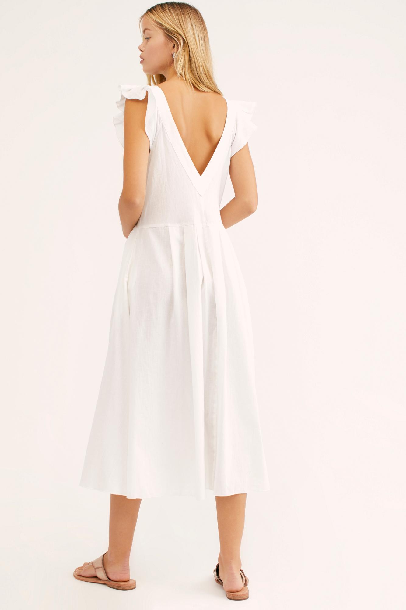 free people white midi dress