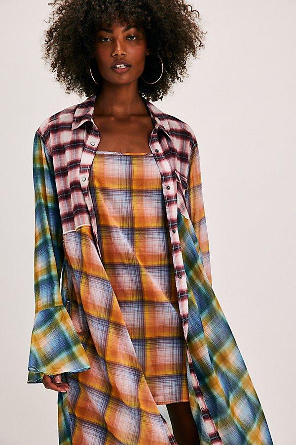 Plaid maxi dress sale