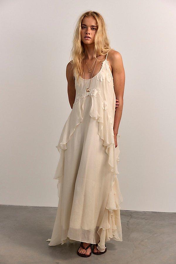 Nigel Preston Floating Angel Chiffon Maxi Dress in Natural | Lyst