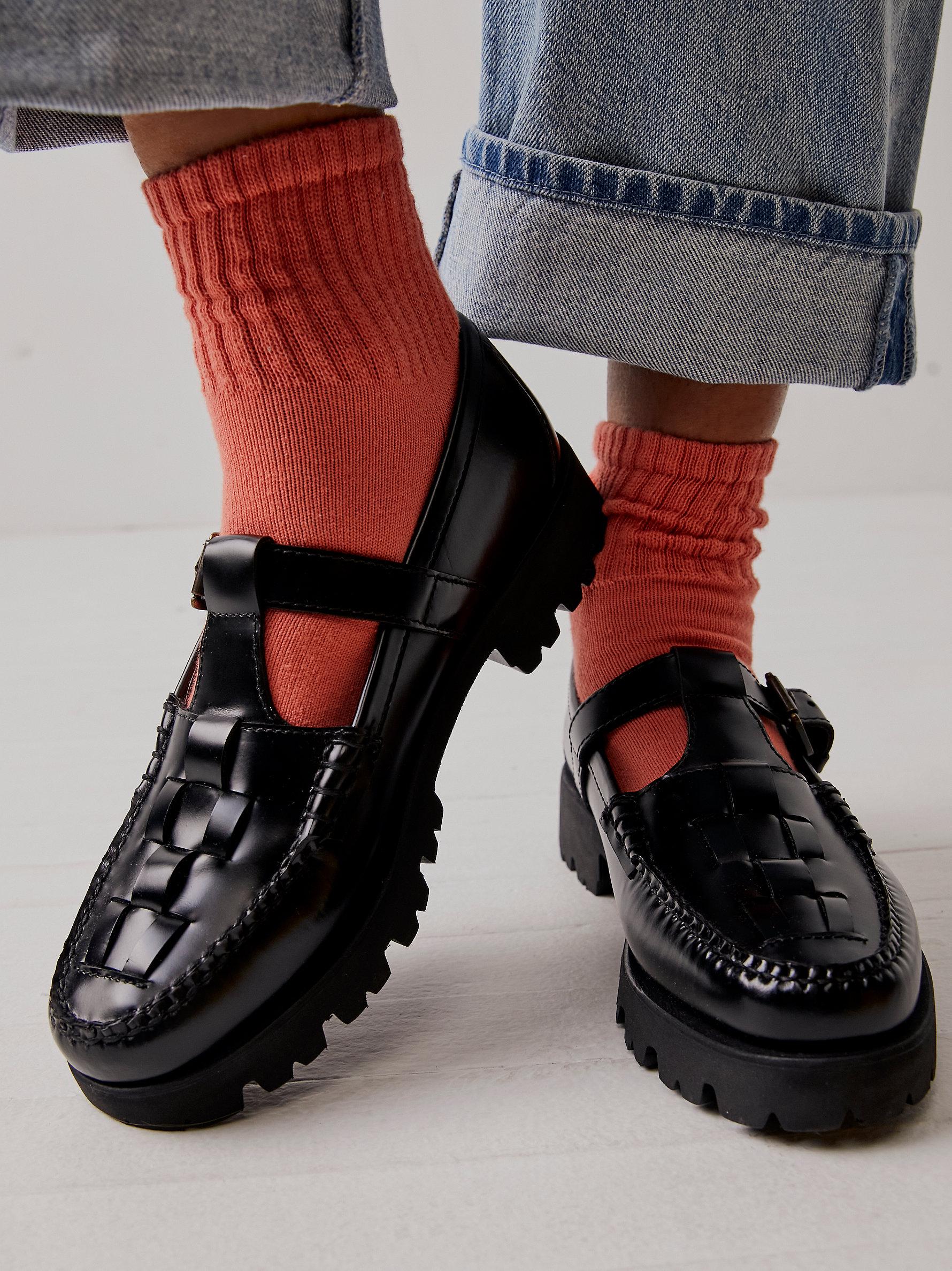 Free People G. H. Bass Fisherman Mary Jane Loafers in Black Lyst