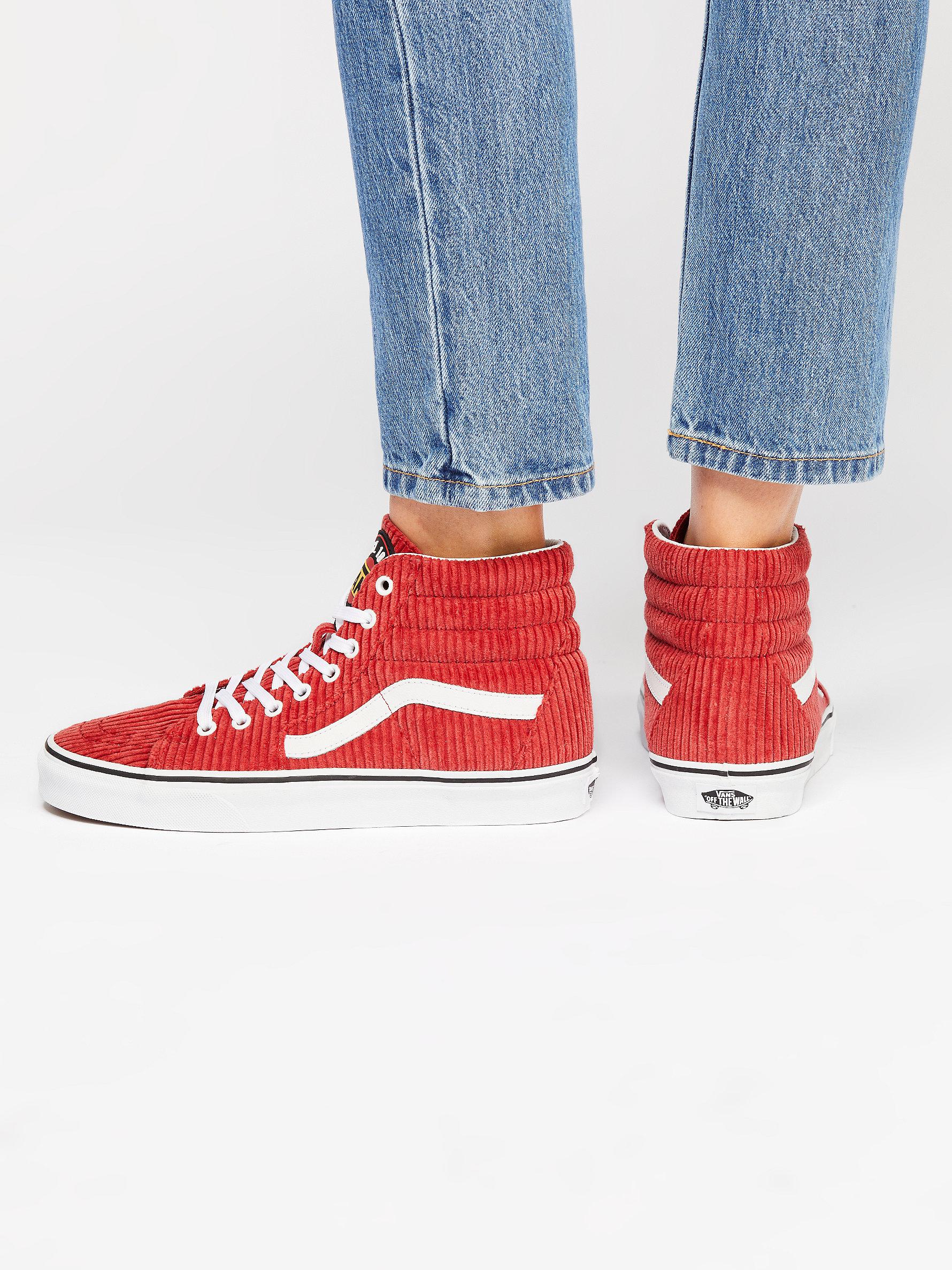 vans hi top red