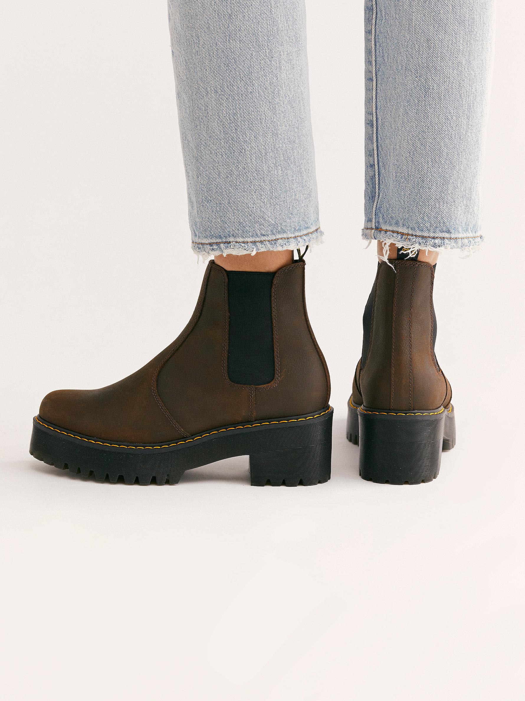 Free People Dr. Martens Rometty Chelsea Boot in Brown | Lyst Canada