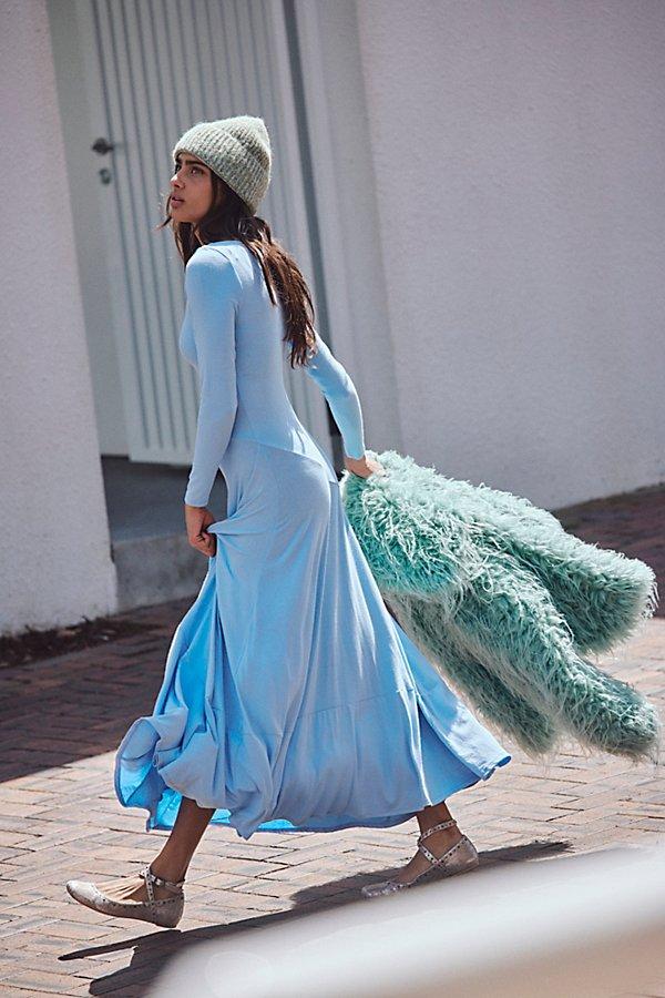 free people long blue dress Free People Look Into The Sun Maxi Dress in Blue