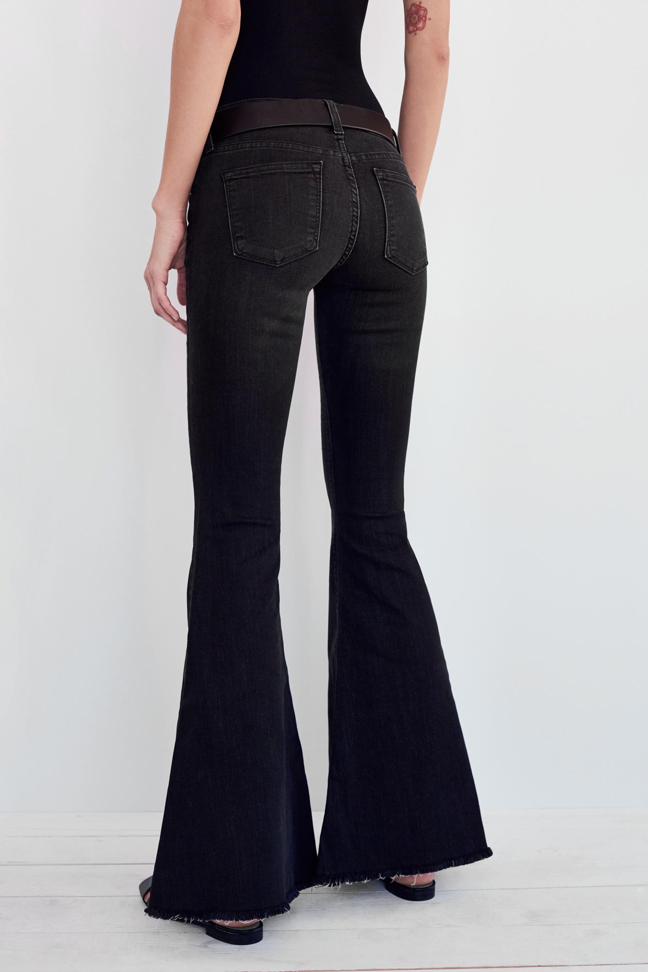 Free People Denim Super Flare Jeans By We The Free in Gray - Lyst