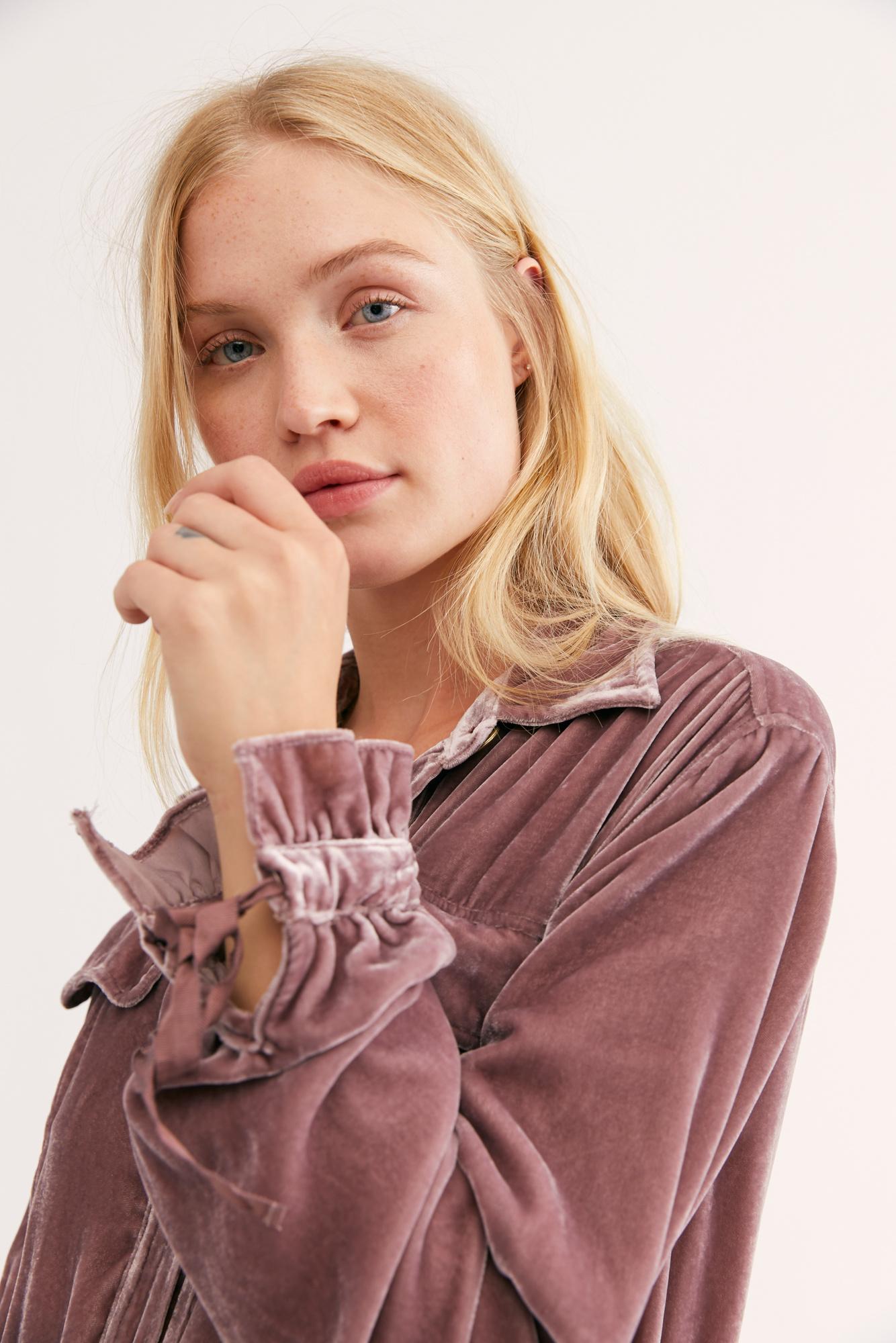 Free People Velvet Bella Donna Duster Lyst