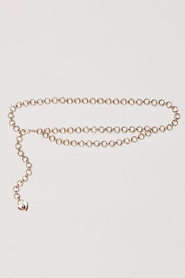 Chain belt rose gold deals