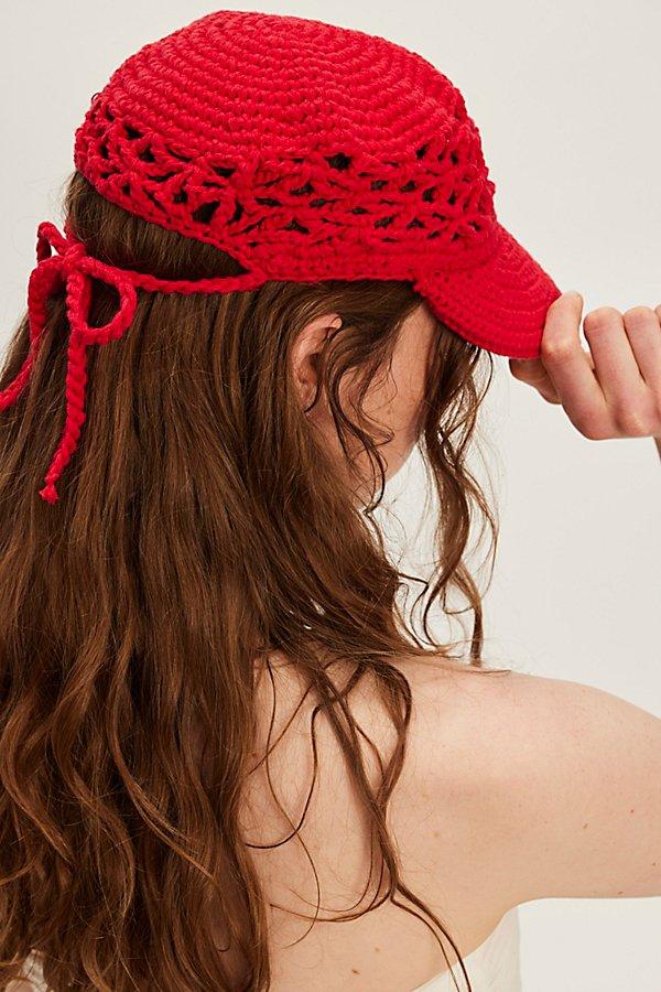 Free People Silvie Crochet Baseball Hat in Red | Lyst display picture 1