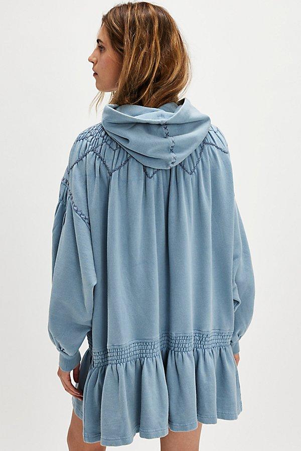marty smocked mini dress Free People Marty Smocked Mini Dress in Blue