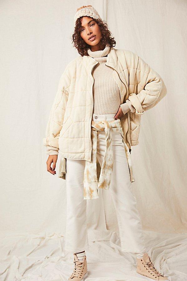 Free People Dolman Quilted Knit Jacket 
