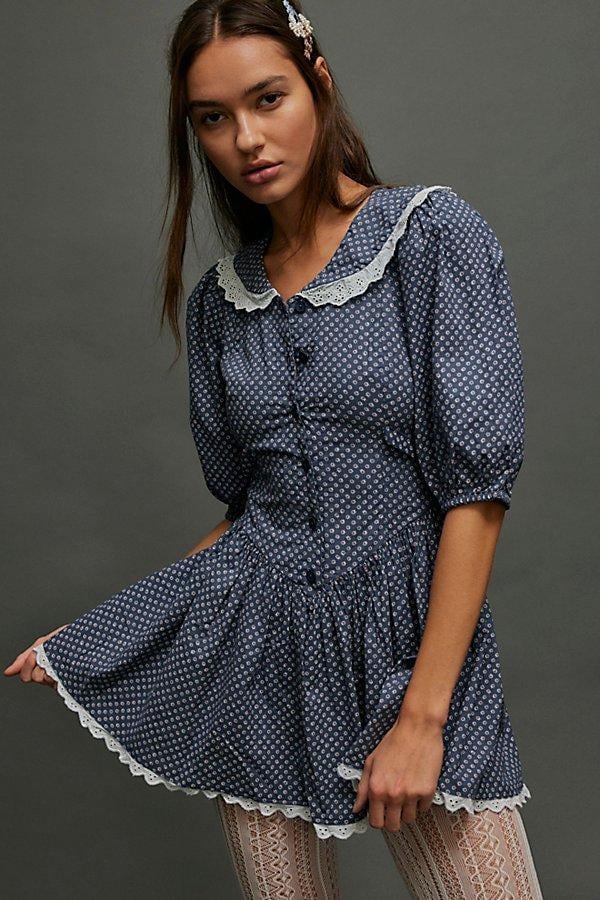 princess polly baby blue dress Fit and Flare Dress Plus Size FW main image 0