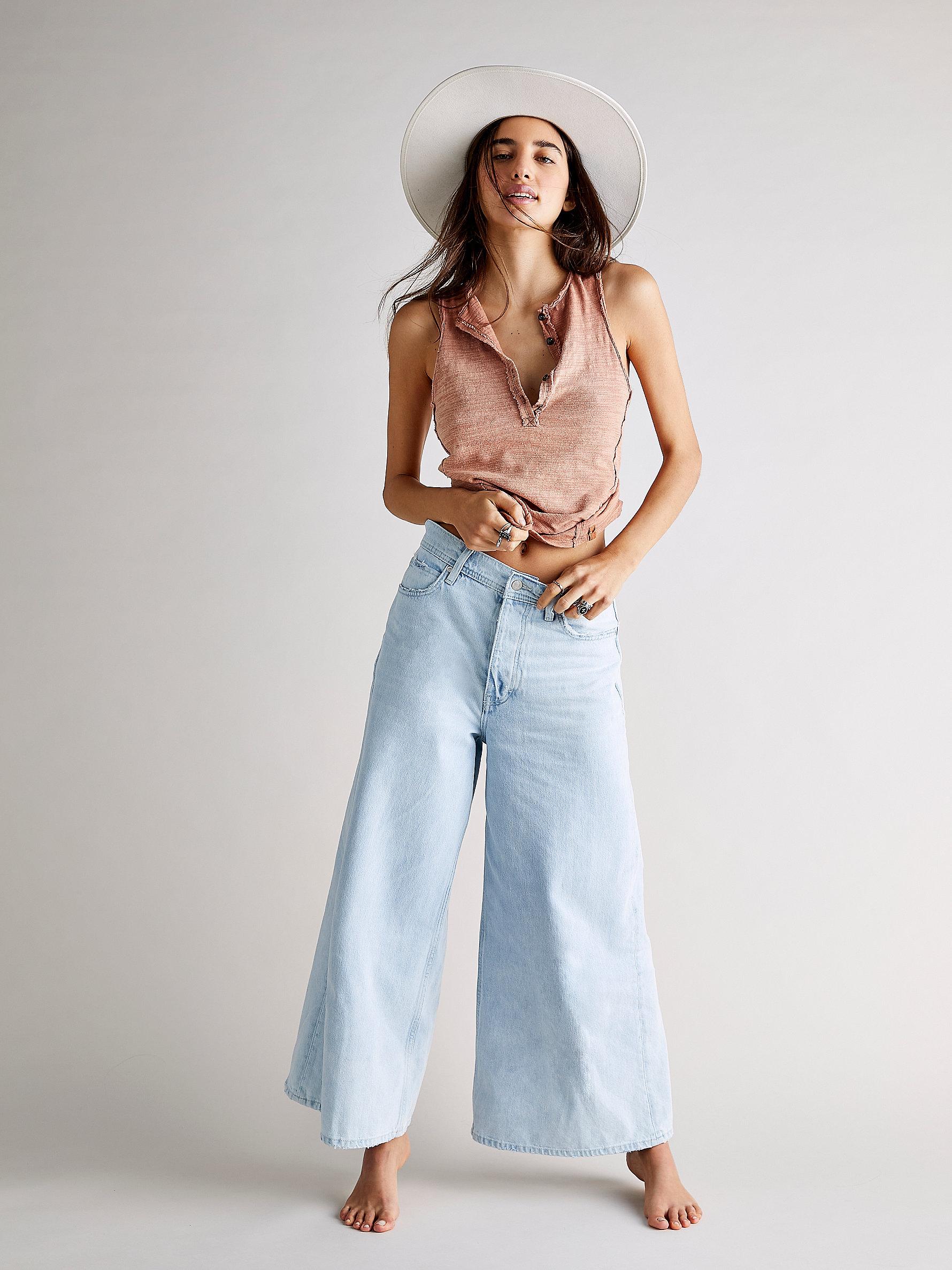Free People Denim Landry Wide Leg Jeans 