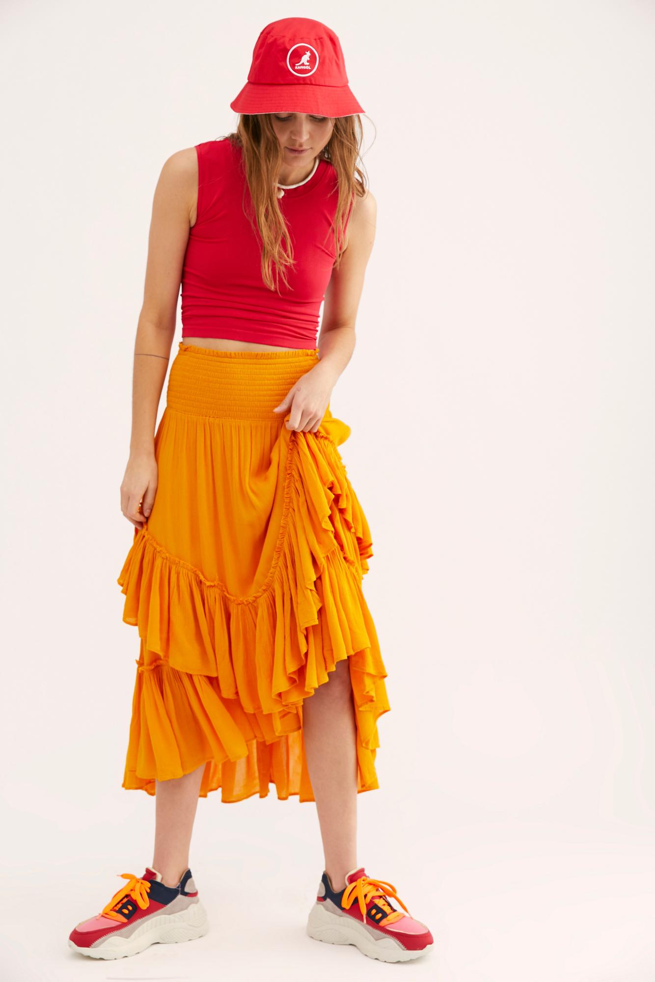 Free People Convertible Skirt By Endless Summer in Orange | Lyst