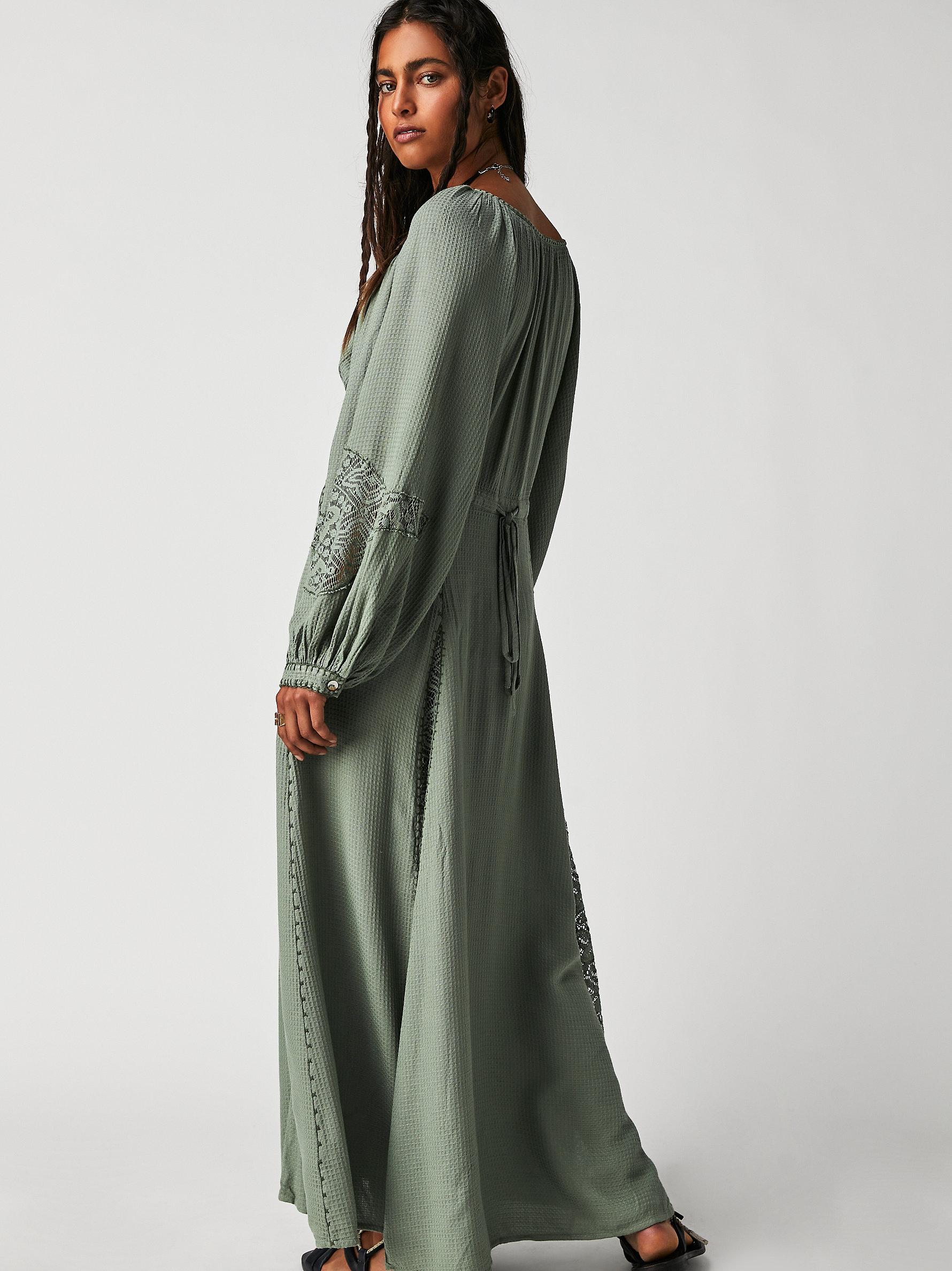 Free People Southwest Lace Maxi Dress in Green | Lyst