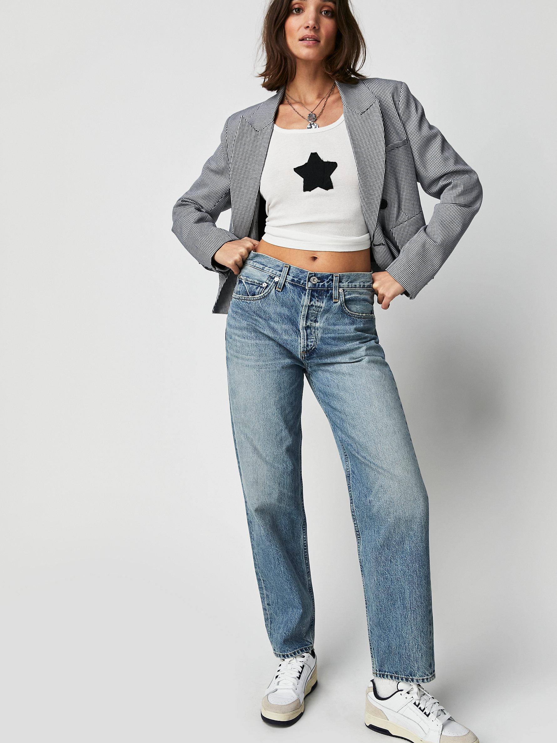 Free People Citizens Of Humanity Devi Lowslung Baggy Tapered Jeans in