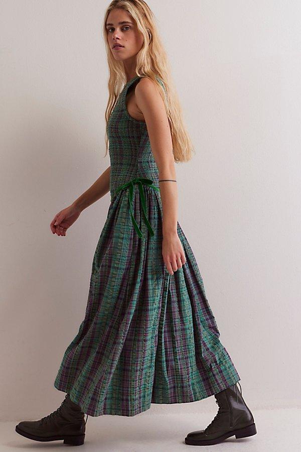 Free People Nightingale Plaid Midi Dress | Lyst