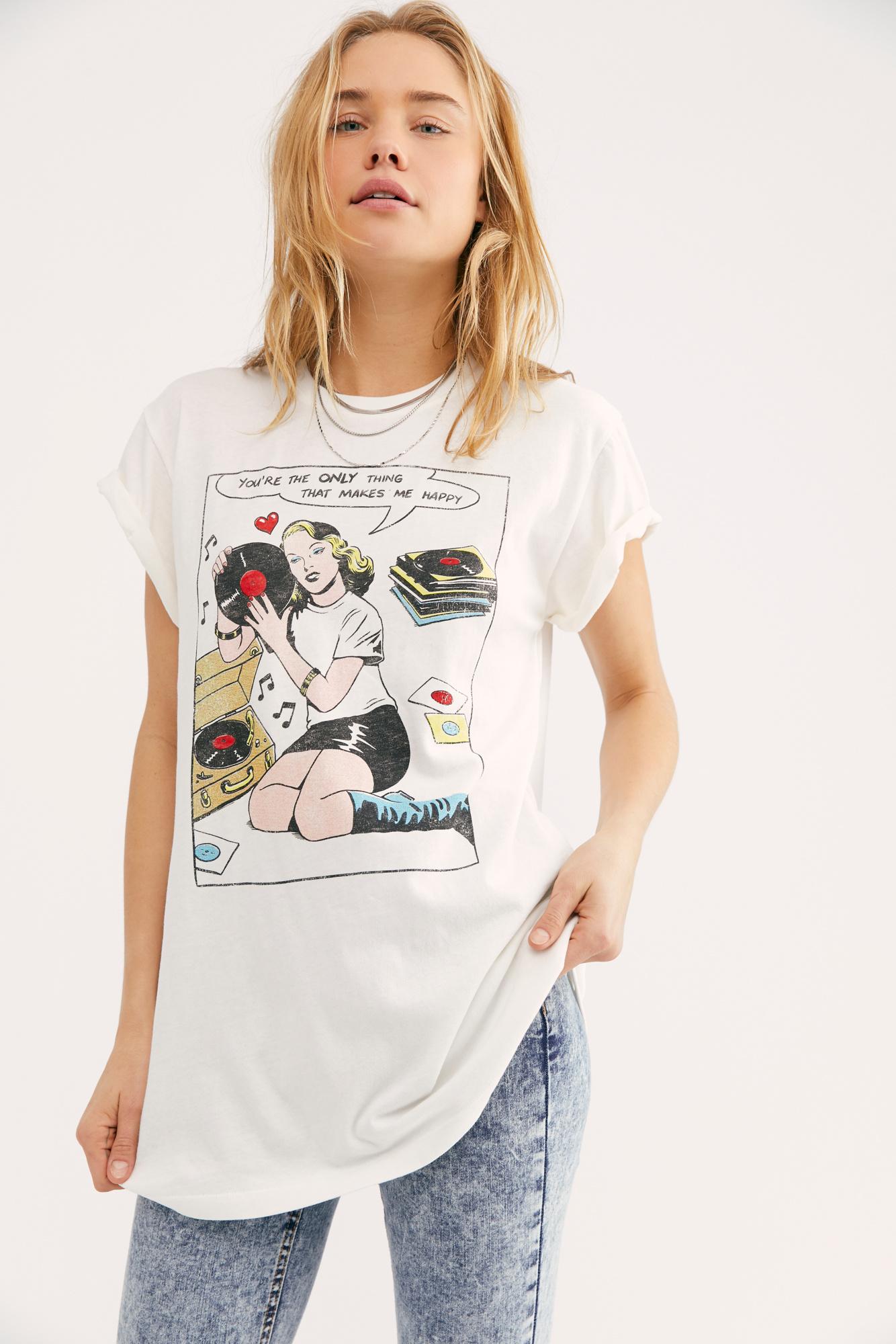 free people happy to see you tee