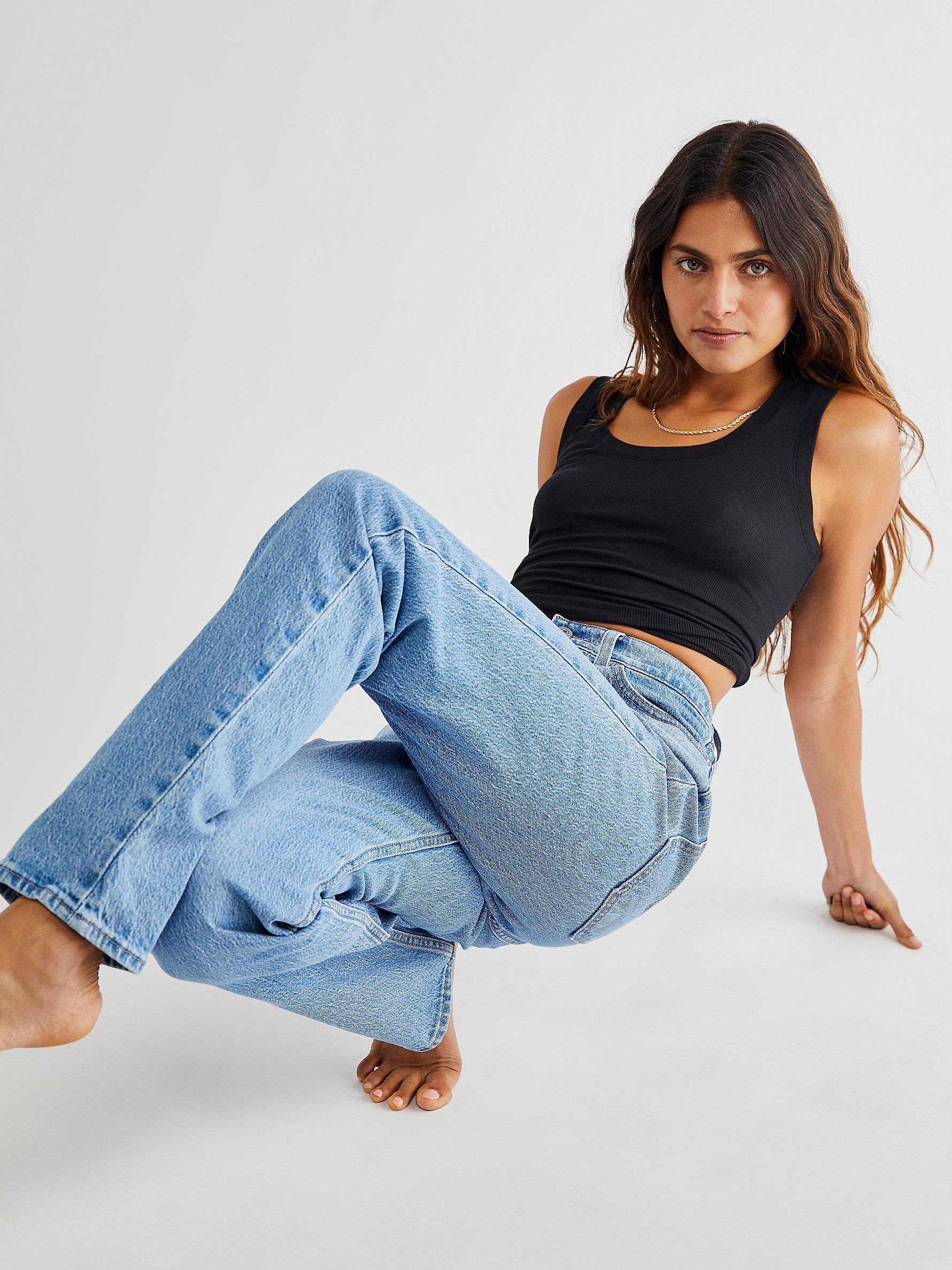 Free People Levi's 70's High Slim Straight Jeans in Blue | Lyst