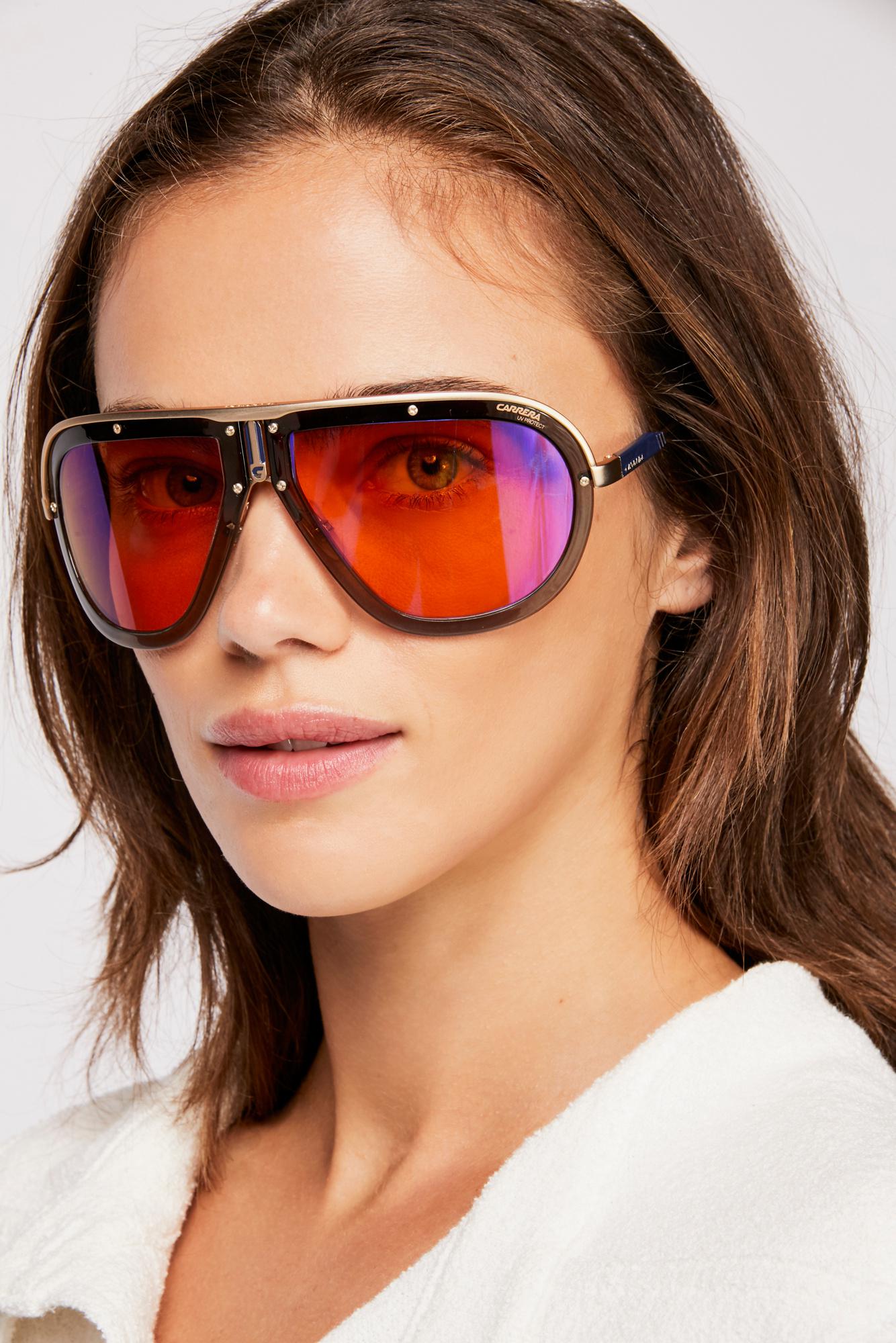 Free People Carrera Americana Sunglasses in Orange | Lyst