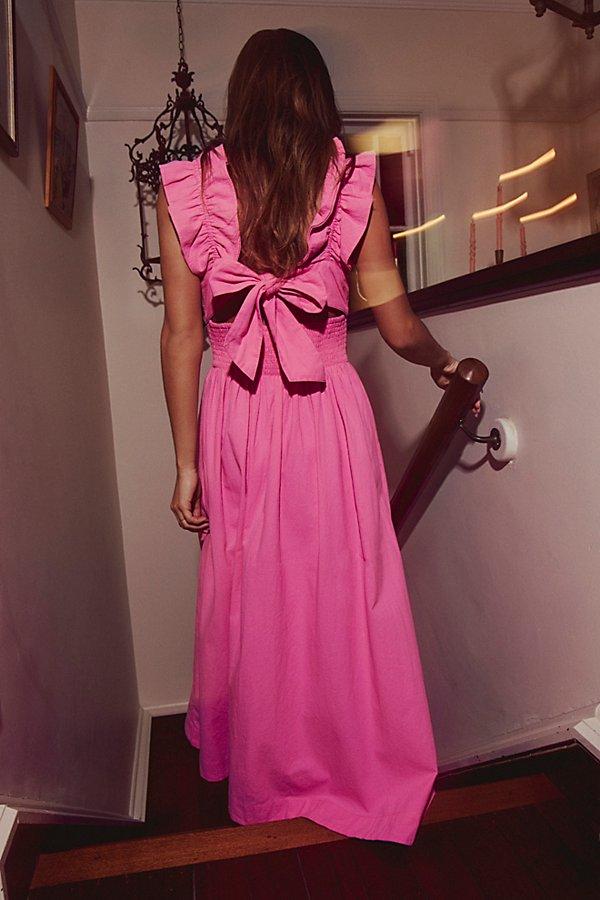 Free People Ruffle It Up Midi Dress in Pink | Lyst Free People Ruffle It Up Midi Dress in Pink | Lyst
