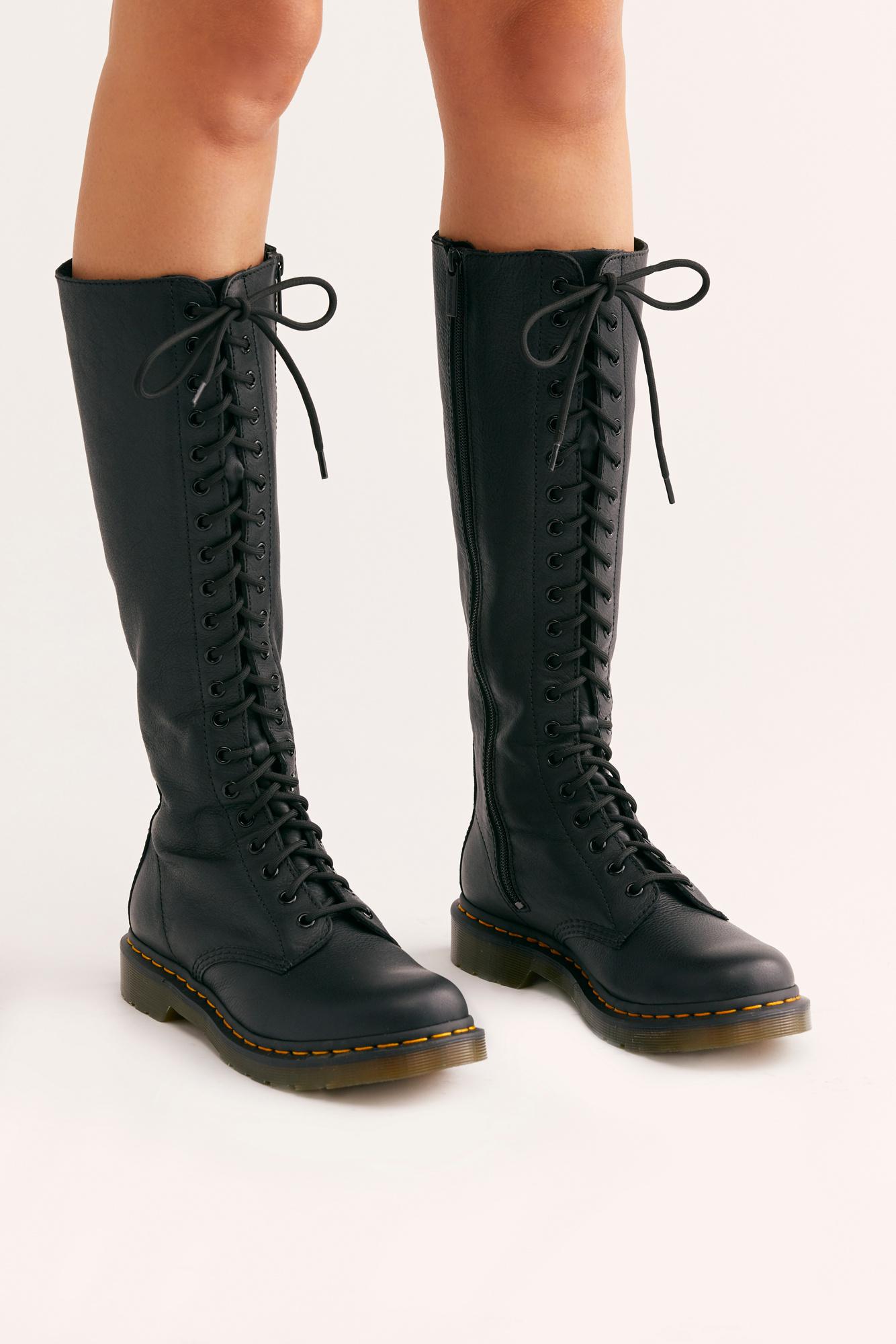 Free People Leather 1860 20-eye Boot By Dr. Martens in Black - Lyst