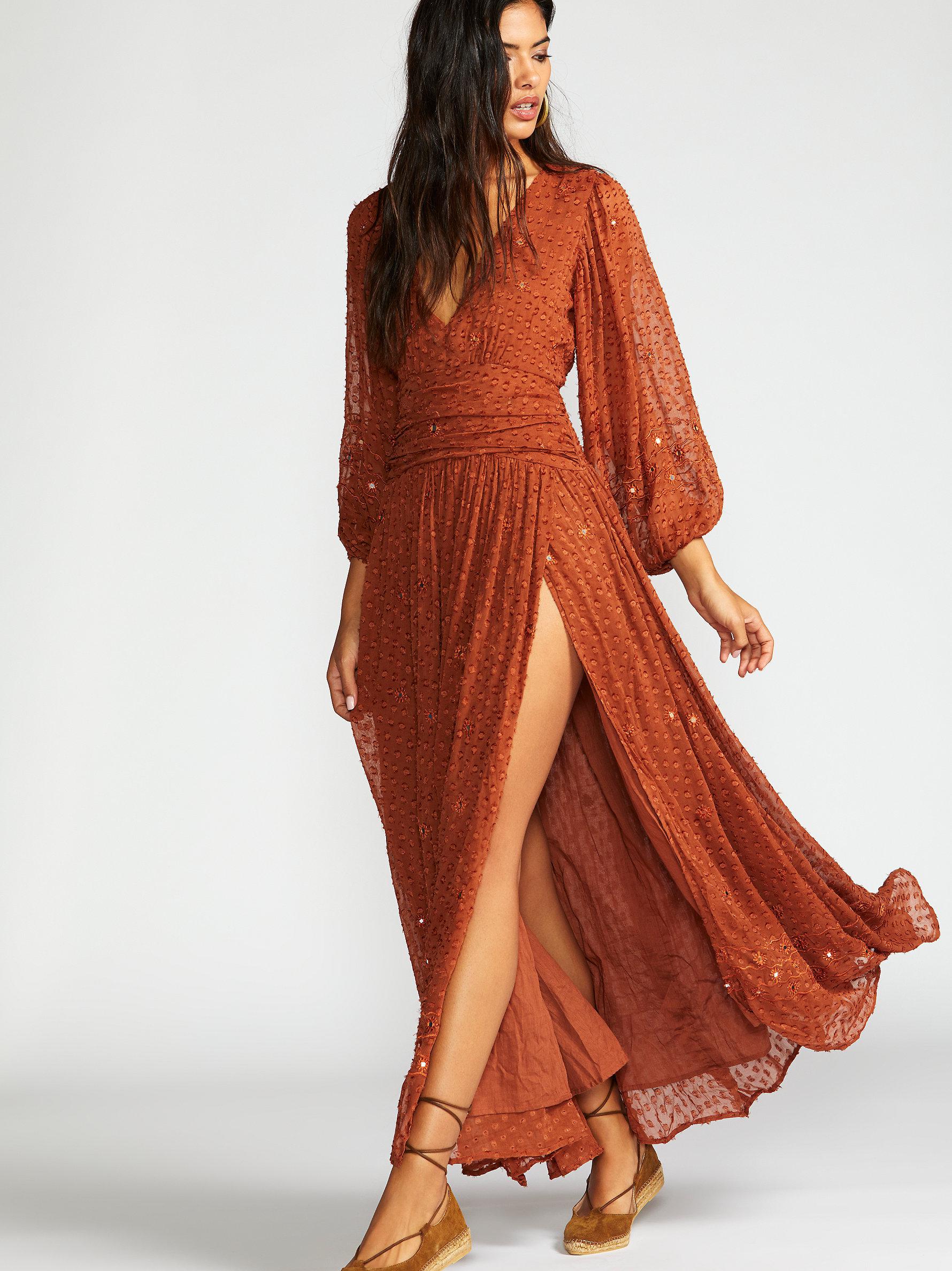 rust dress maxi