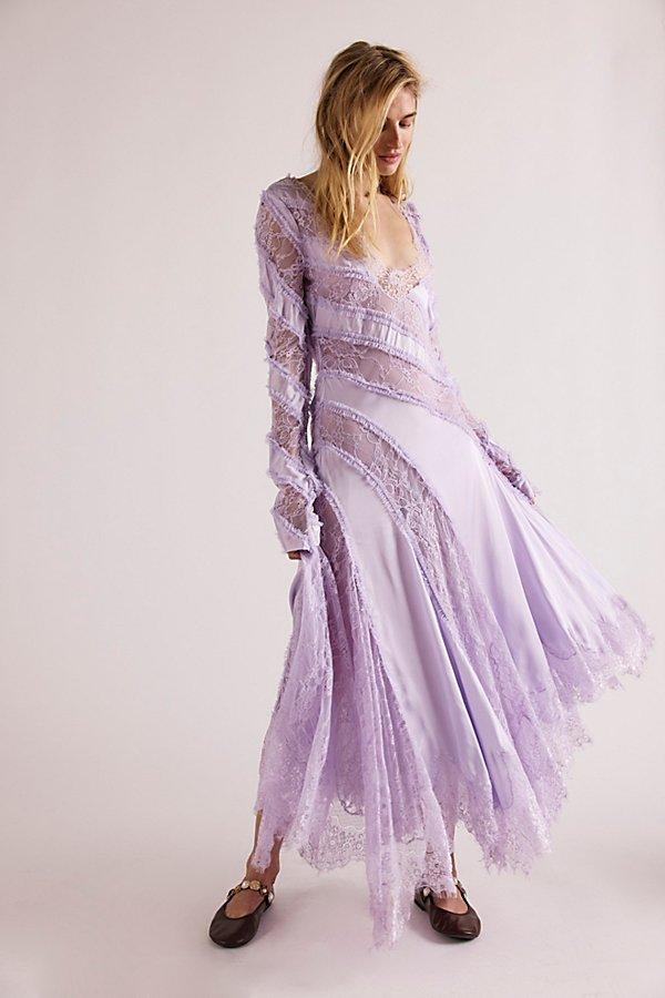 Free People Talia Lace Maxi Dress in Pink | Lyst