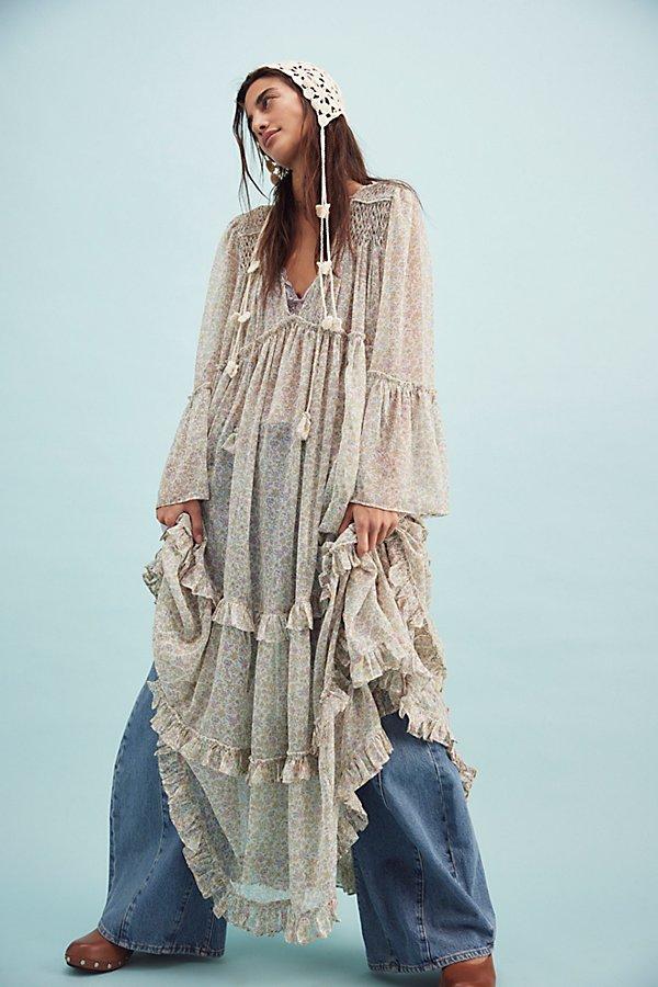 Free People Weeping Willows Maxi Dress in Blue | Lyst