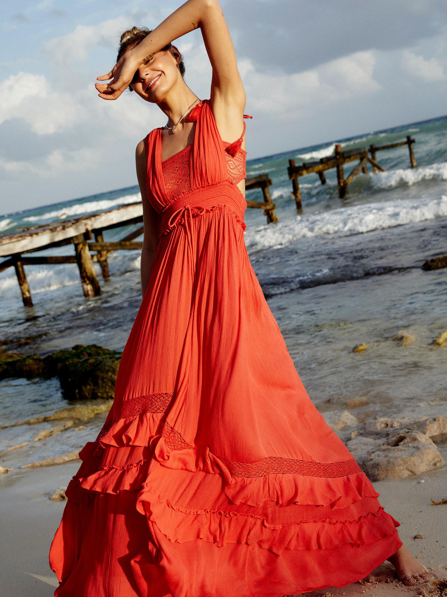 Free People Santa Maria Maxi Dress in Pink Lyst