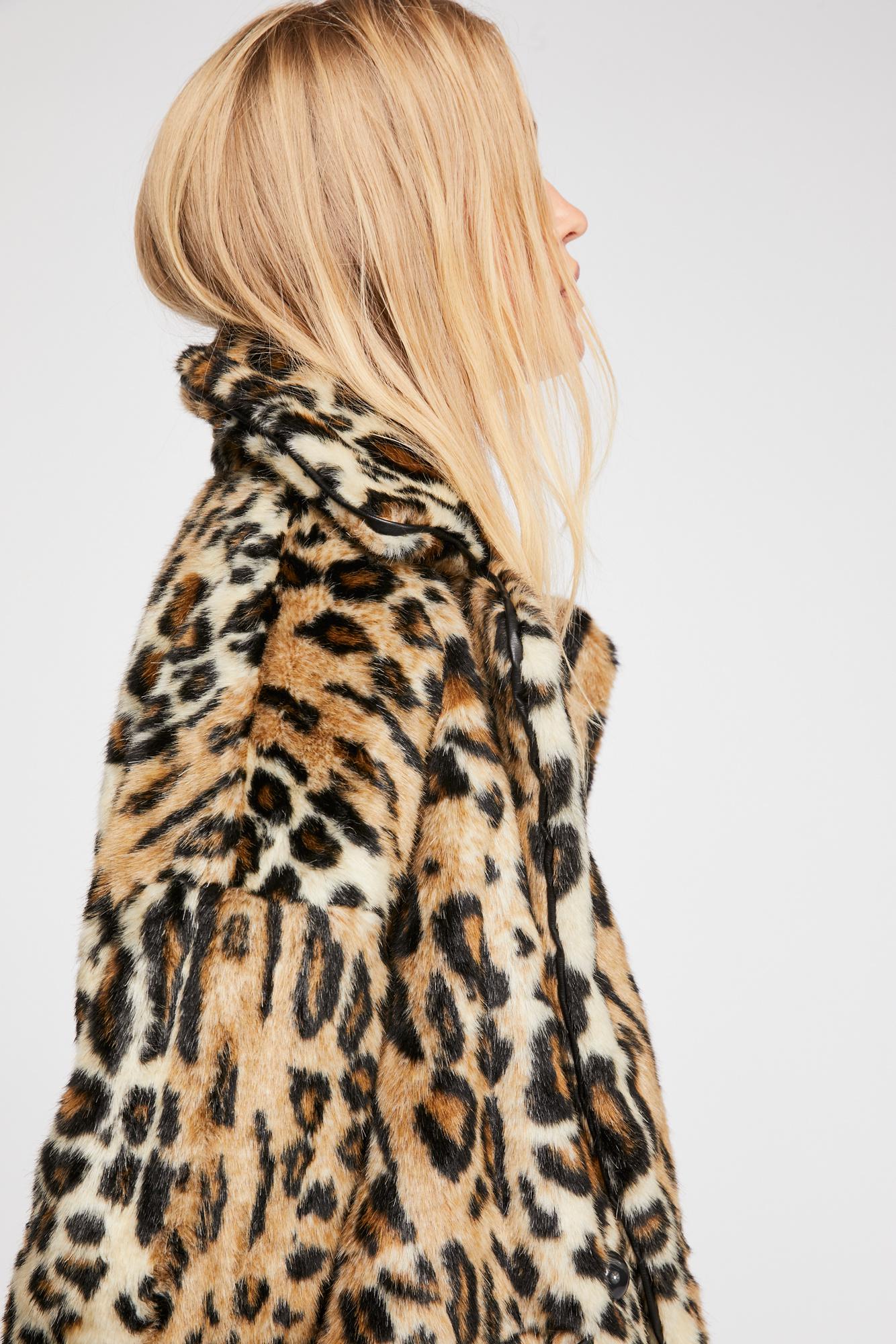 Free people kate outlet leopard coat