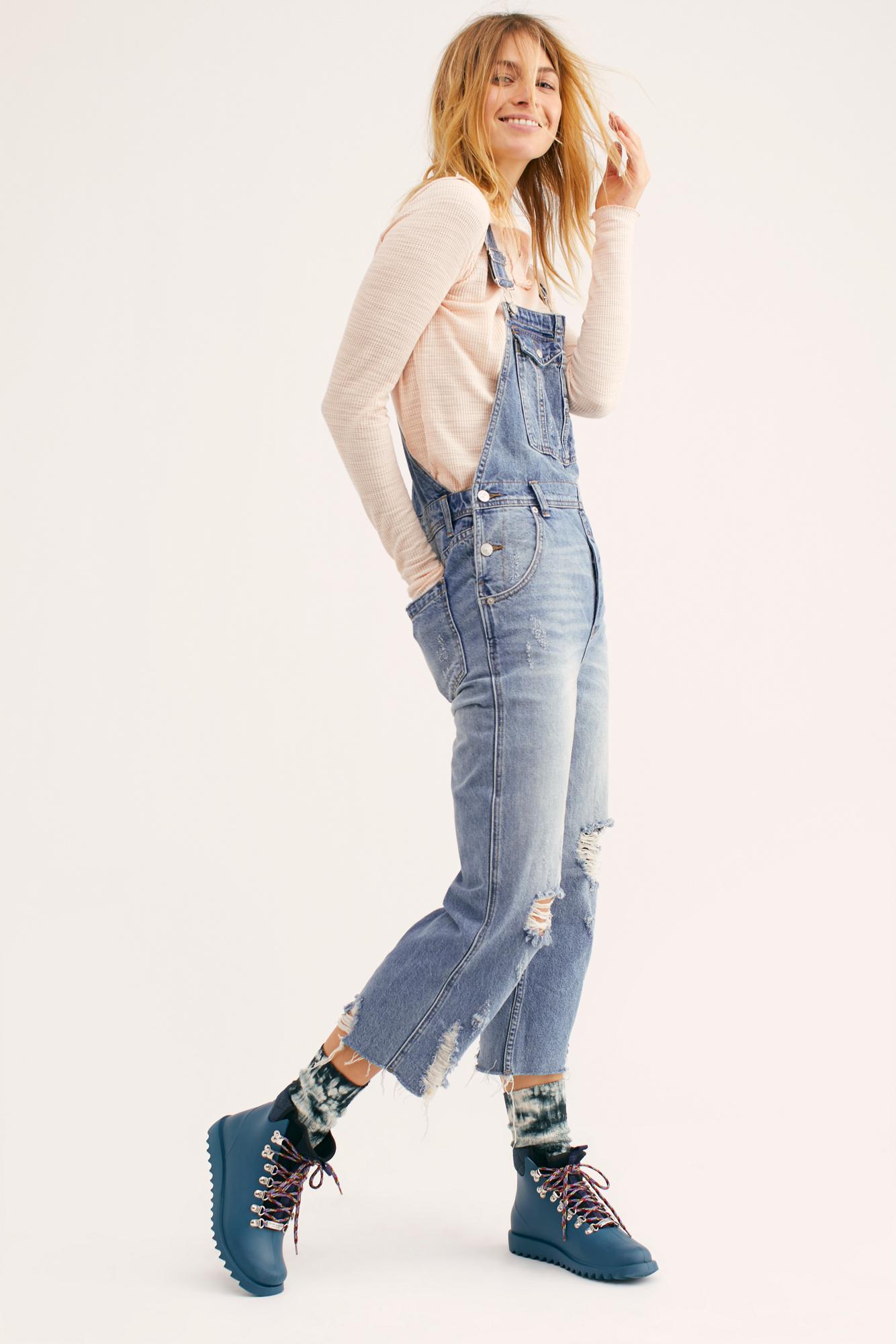 free people baggy overalls