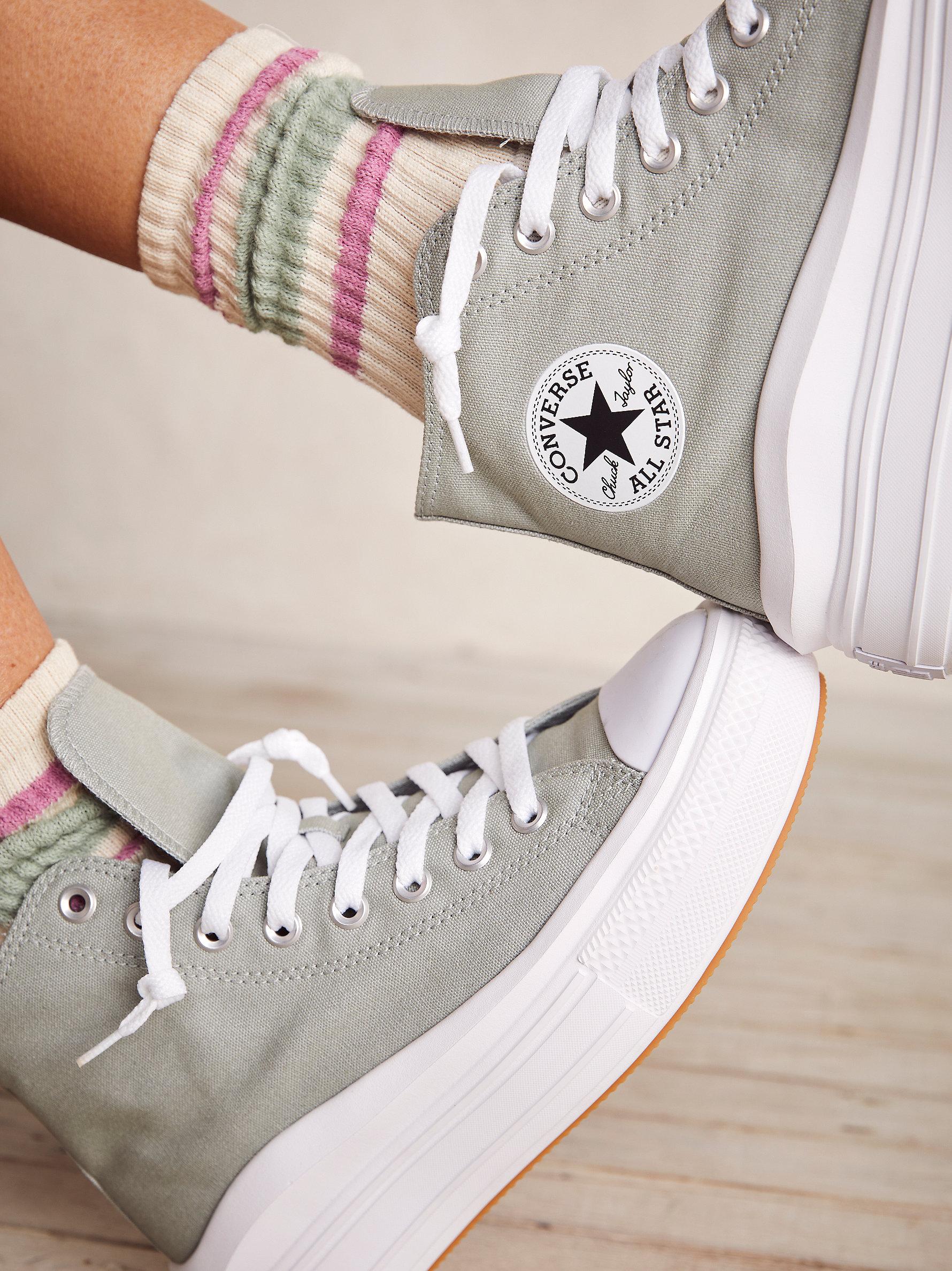 Free People Chuck Taylor All Star Move Platform Sneakers in White | Lyst