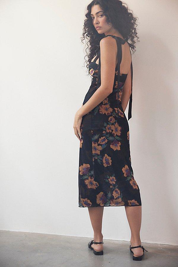 Free People Printed Got Glam Slip in Black | Lyst
