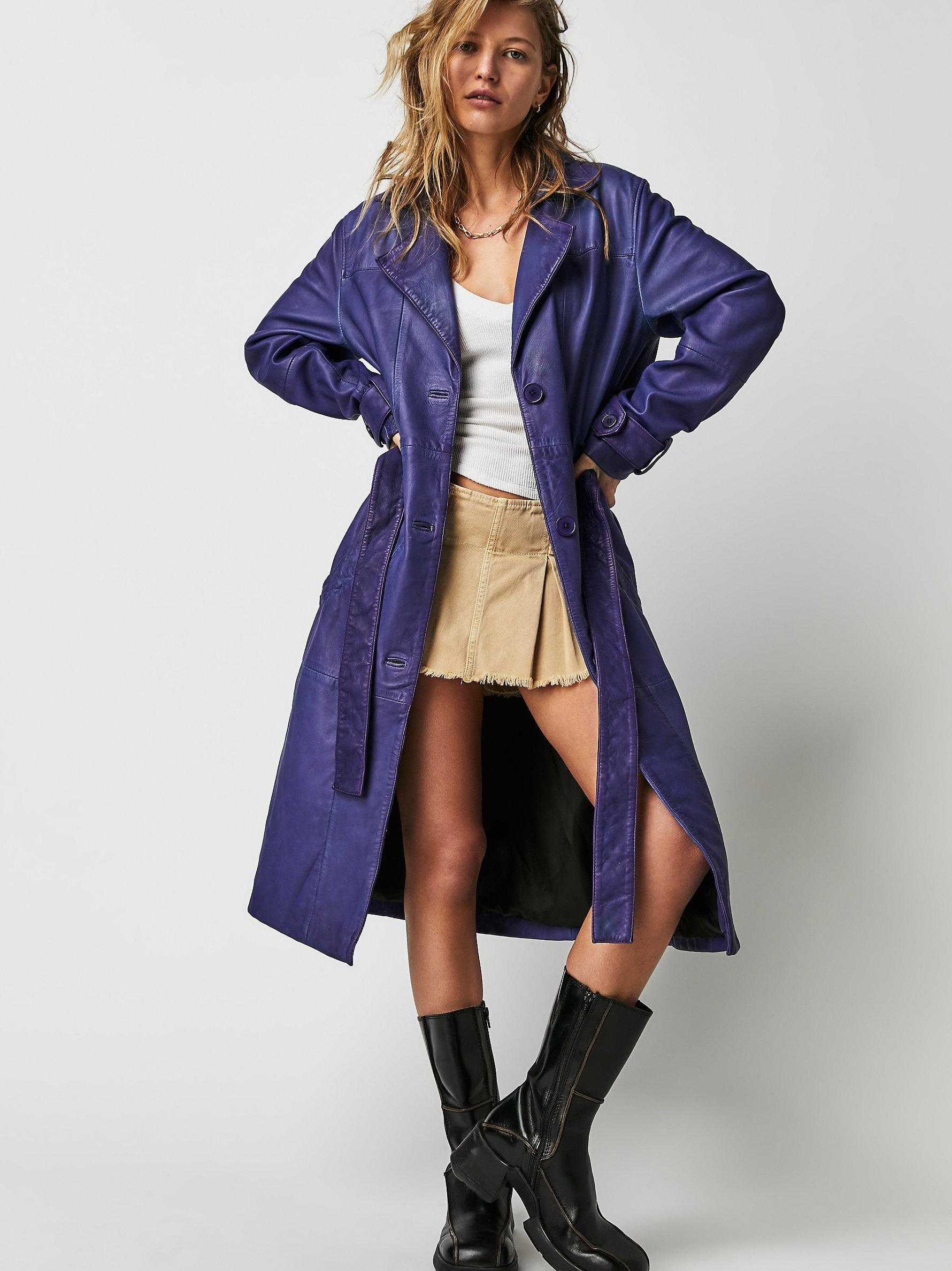 Free People Terra Trench Coat in Blue | Lyst
