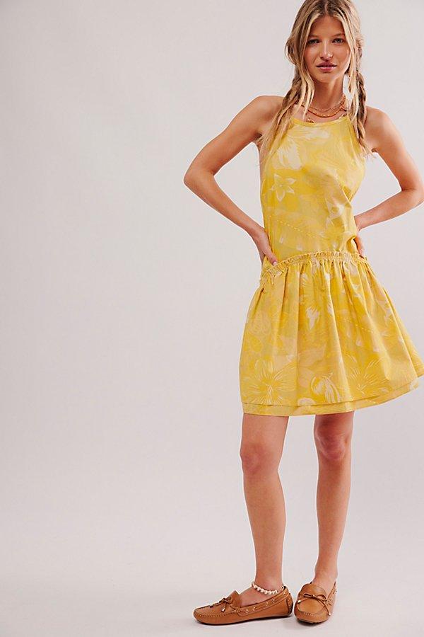 free people deserted island mini dress Free People Deserted Island Mini Dress in Yellow