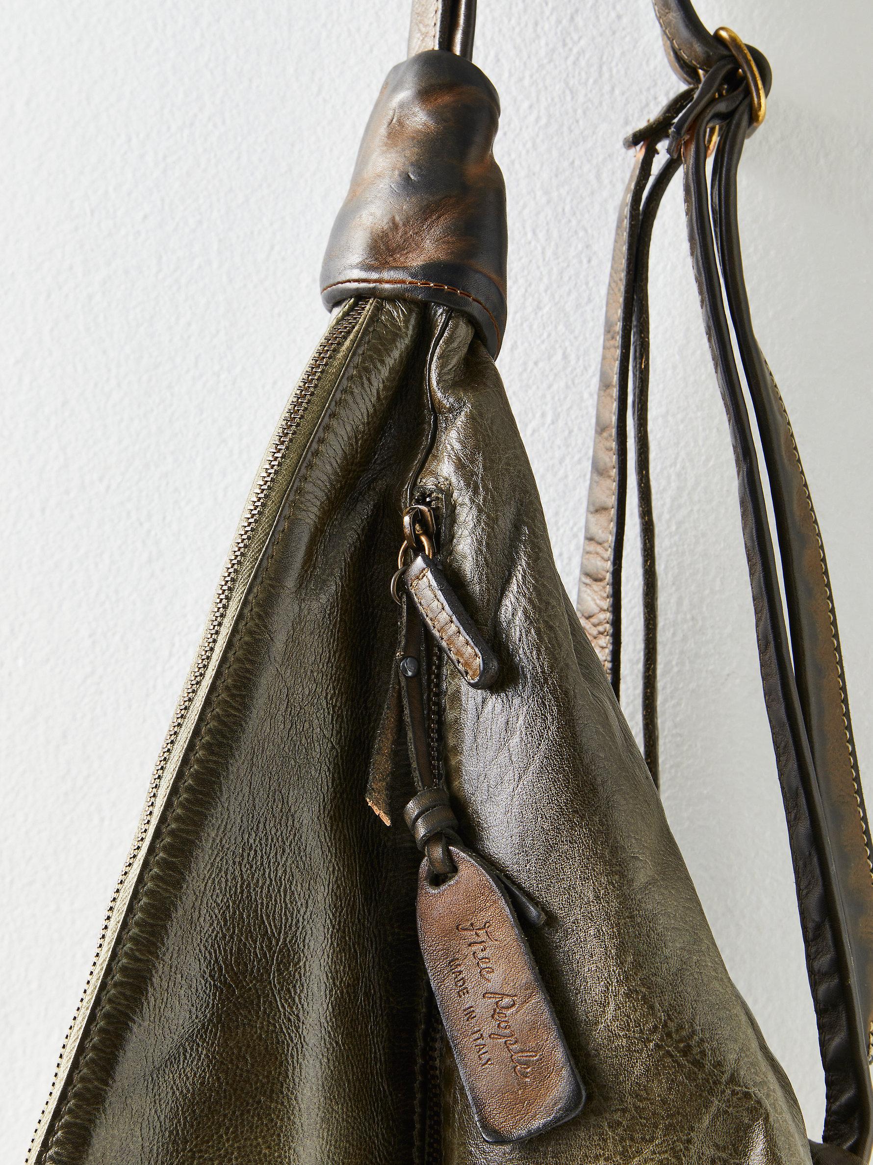 Made In Italy Leather Convertible Sling Backpack, The Leather Shop