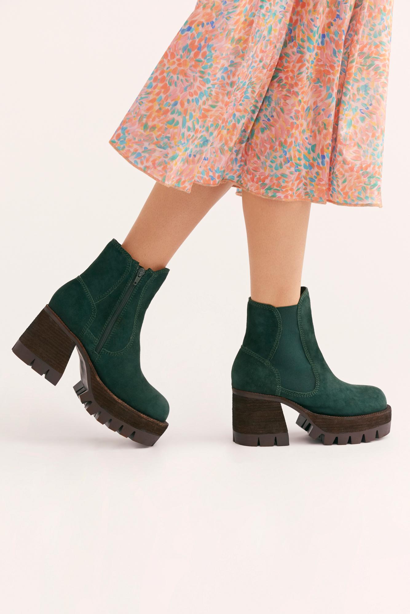 preston platform ankle boots cognac