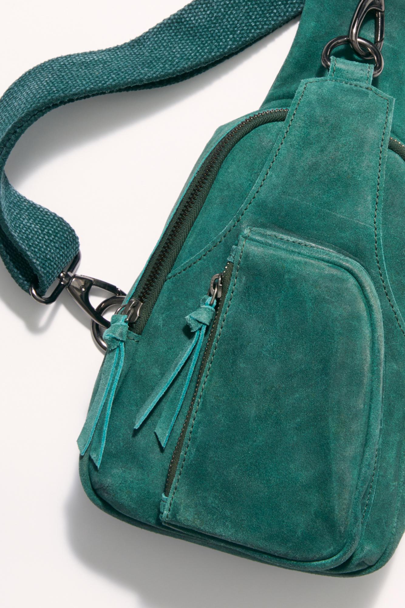 Free People Hudson Suede Sling Bag By Fp Collection in Green Lyst