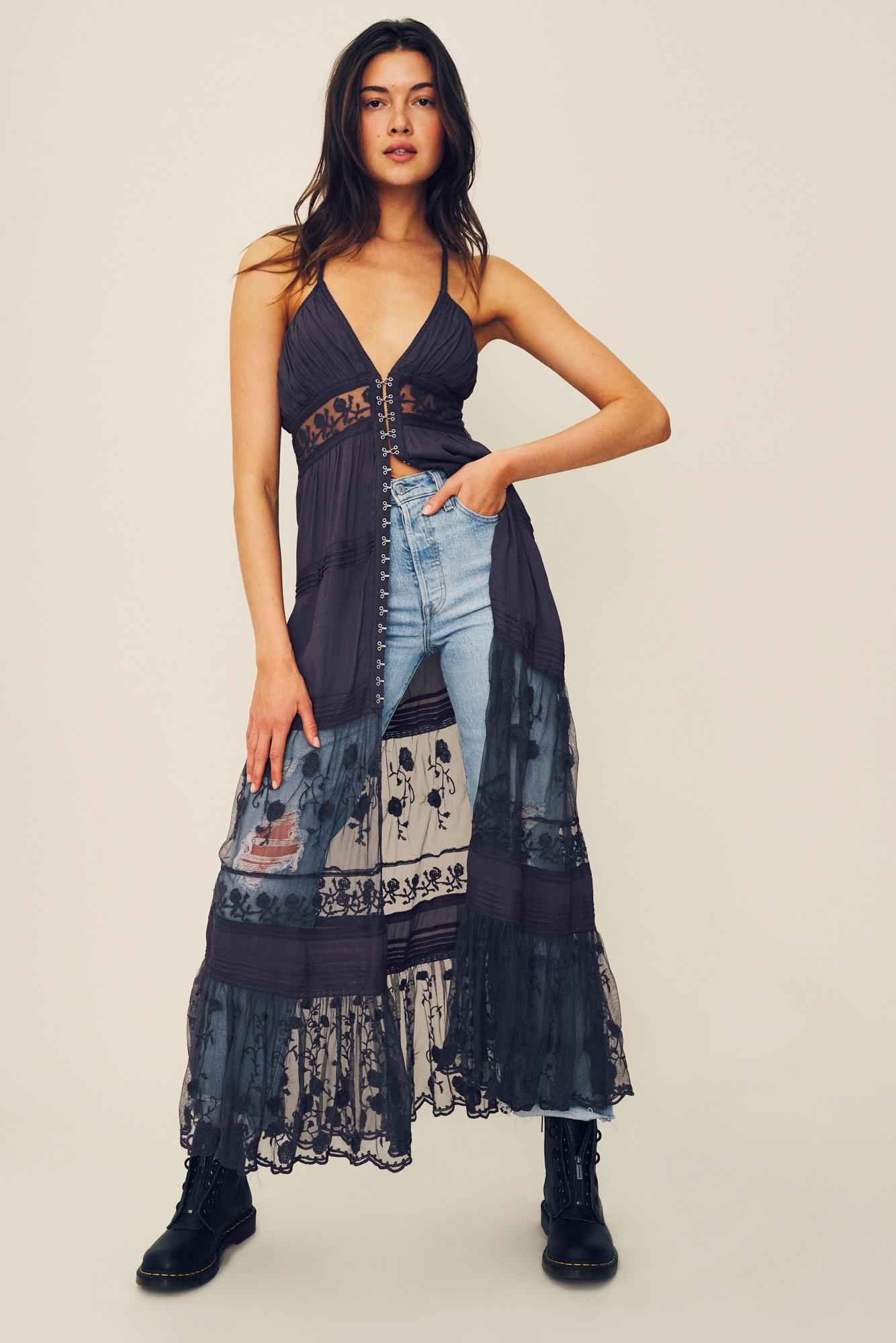 Free People Lace On My Way Maxi Slip By 