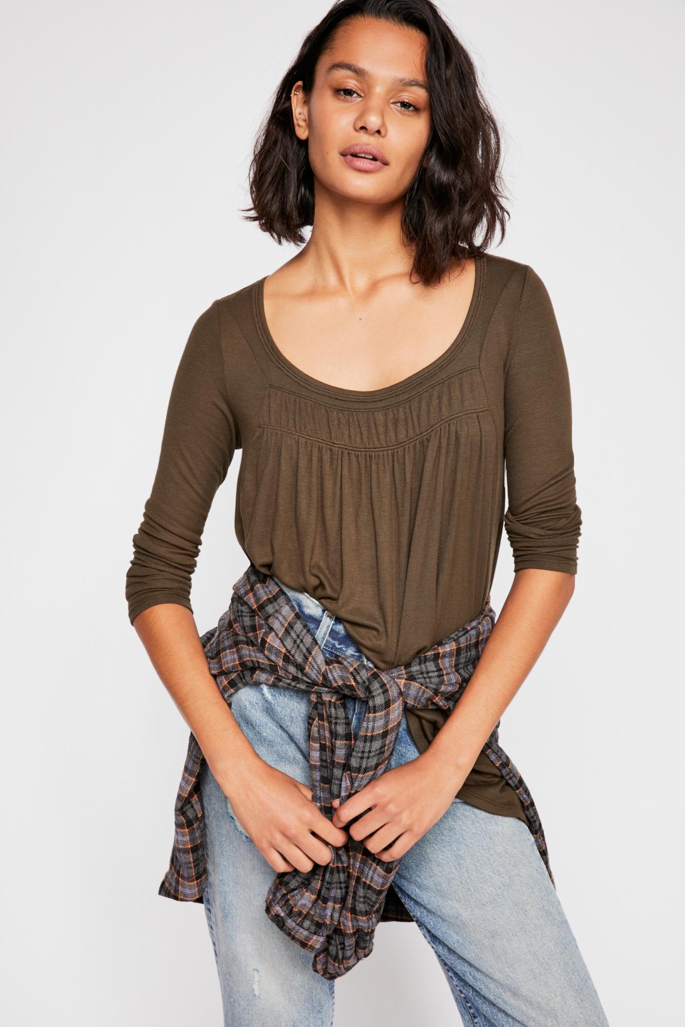 Free People Synthetic We The Free Love Valley Long Sleeve Top in 