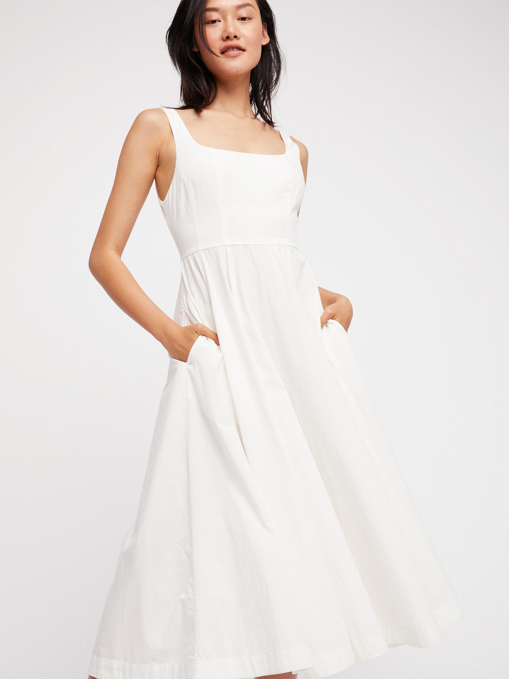 free people white midi dress