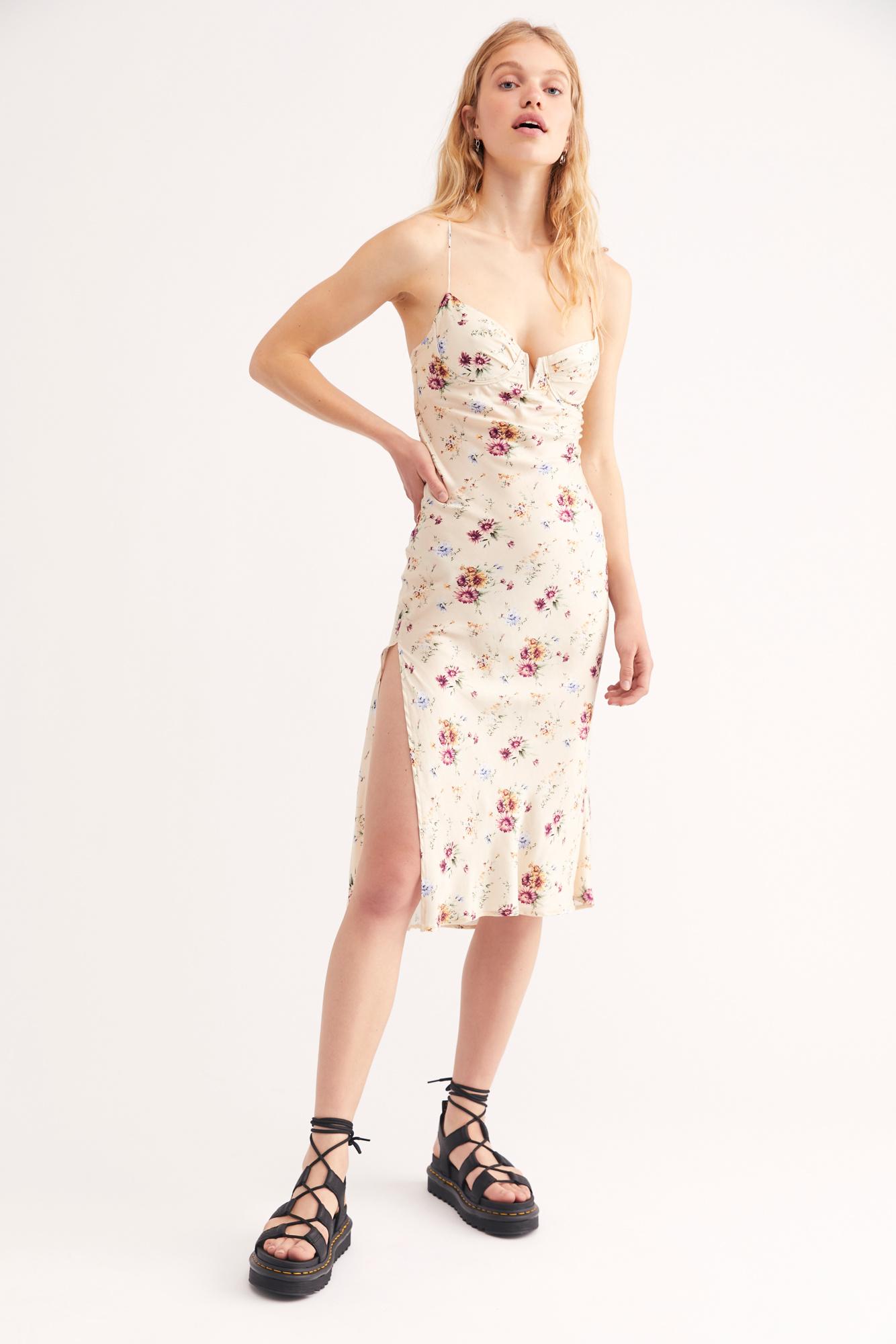 sun becomes her wildflower midi dress