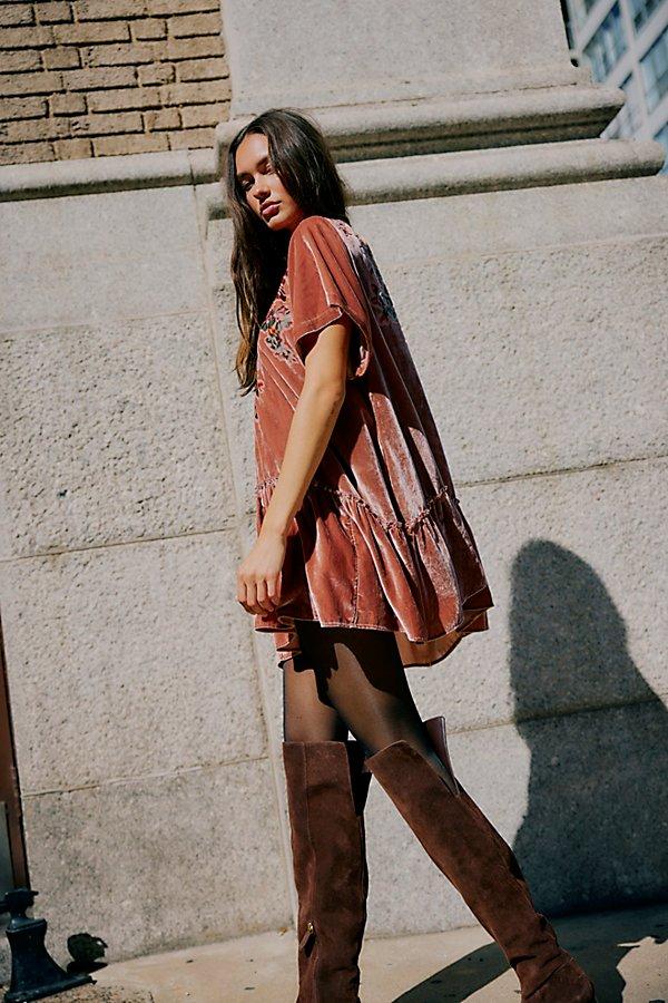 knee length dresses for ladies Portia Velvet Mini Dress