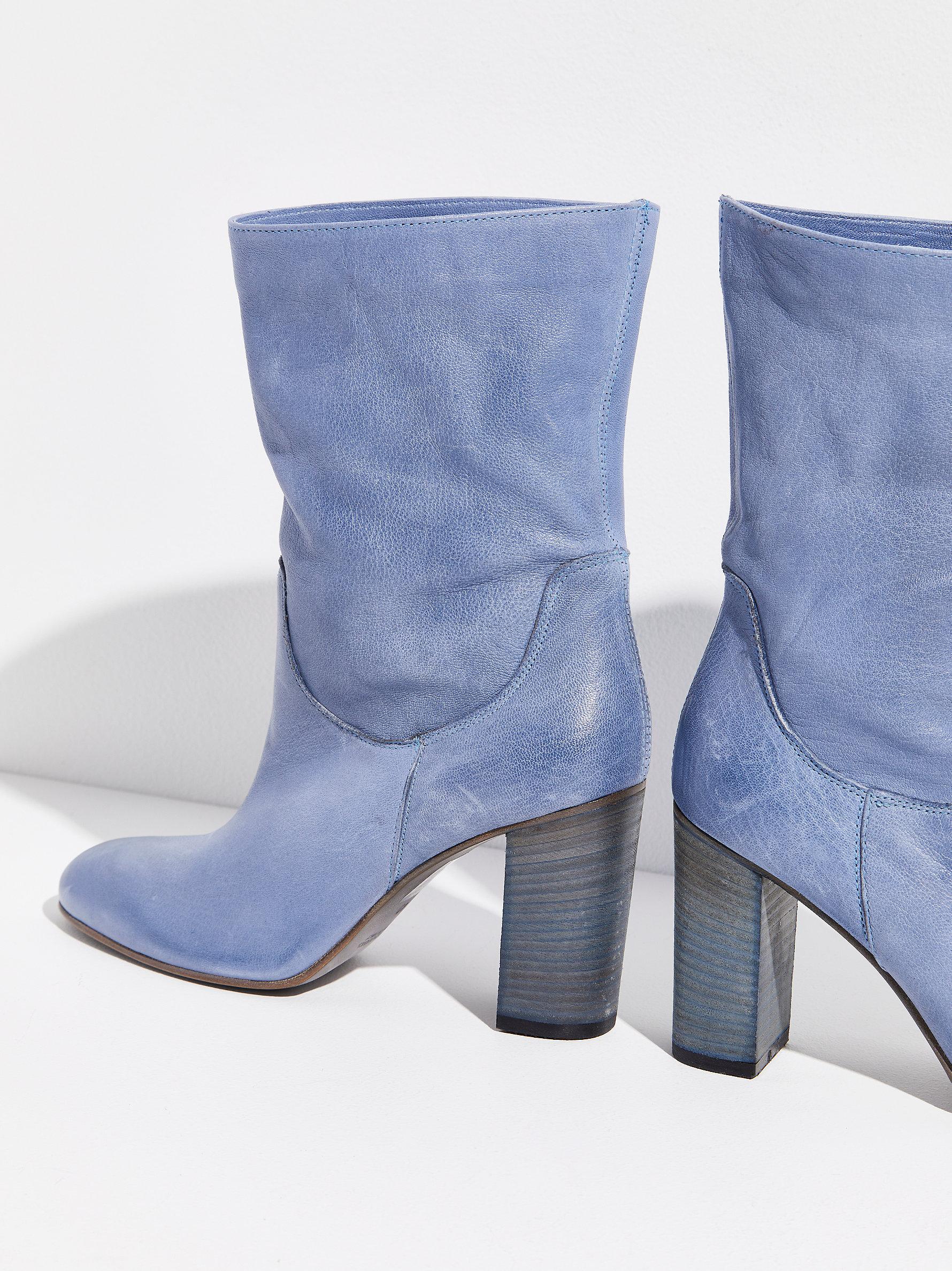 dusty blue booties