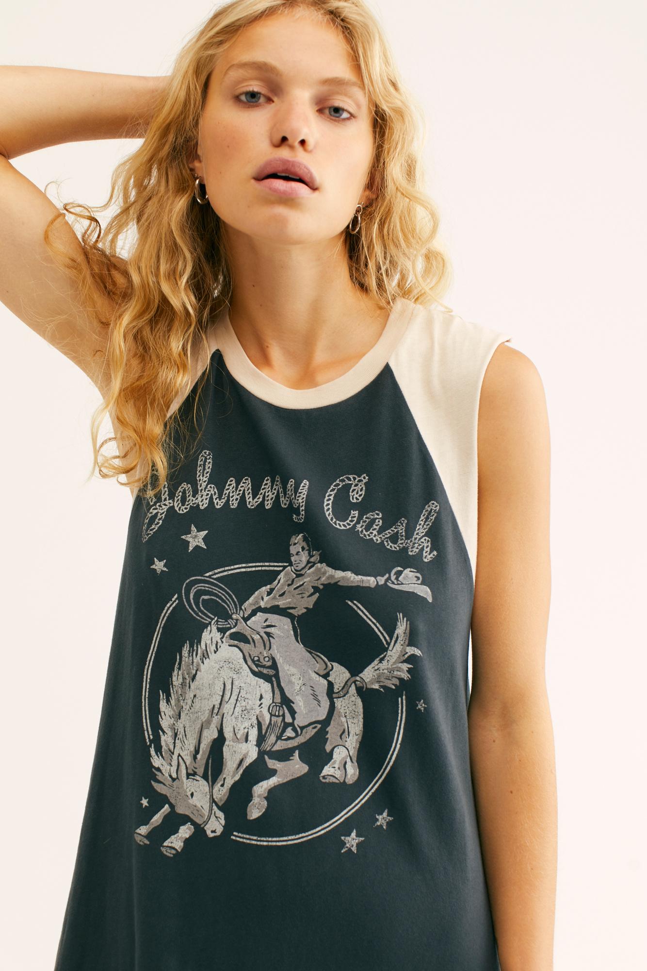 Free People Johnny Cash Tunic By Daydreamer in Black | Lyst