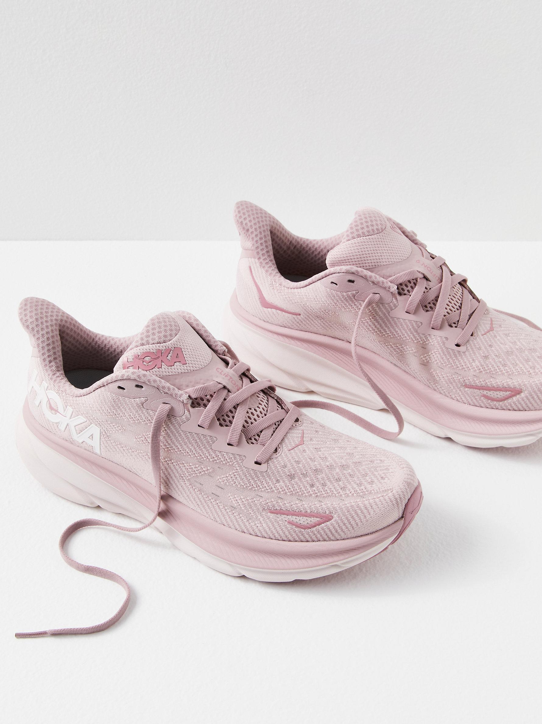 Free People Hoka Clifton 9 Sneakers in Pink