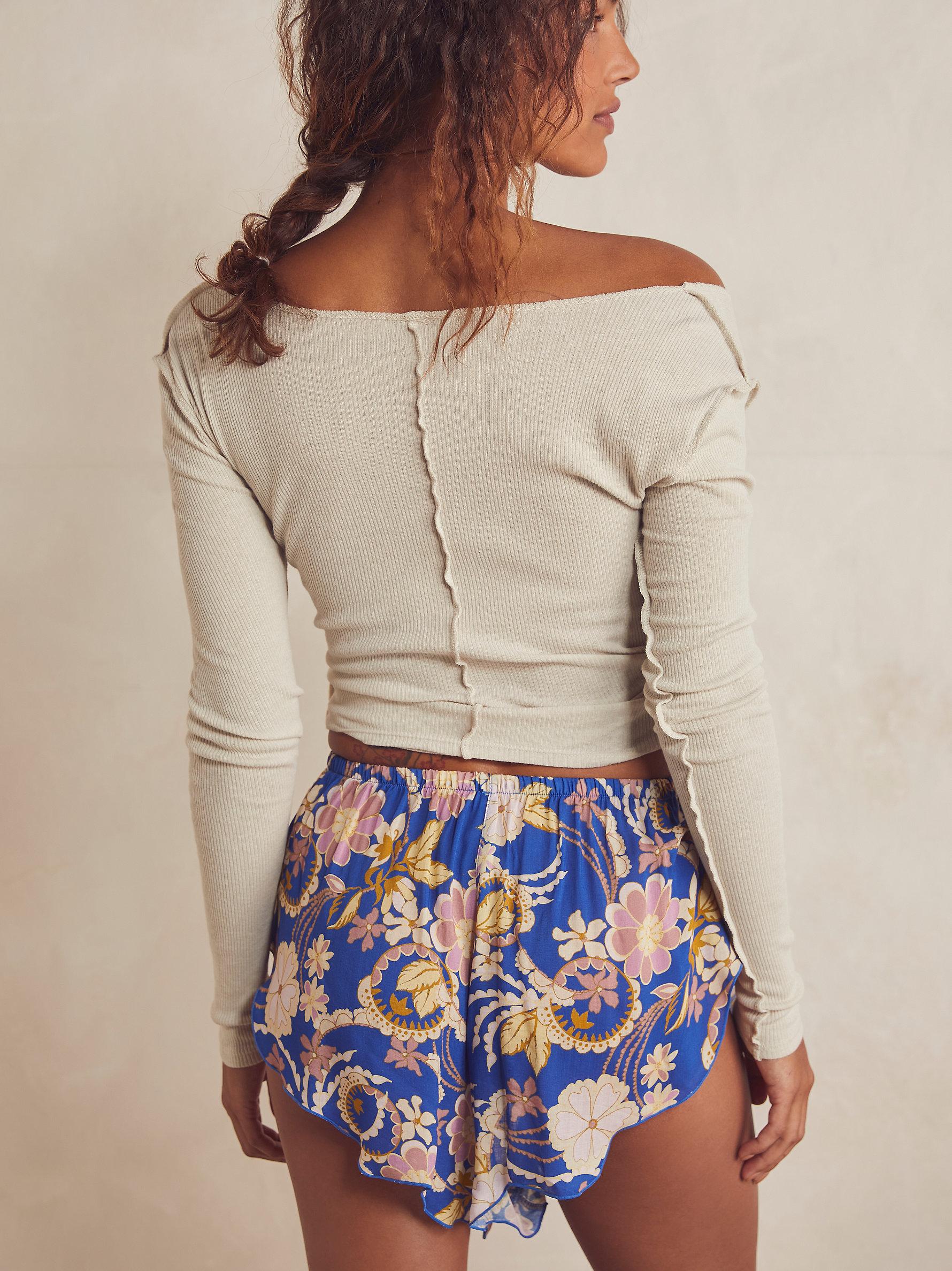 Free People Outta This World Shorts in Blue | Lyst
