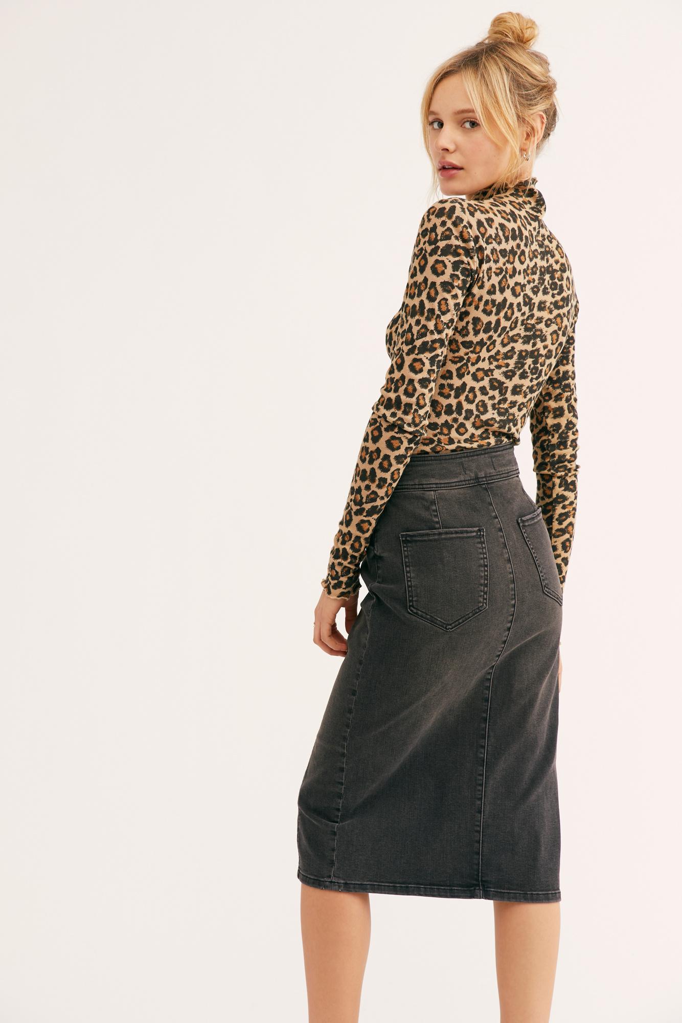 Maddie denim midi skirt hot sale