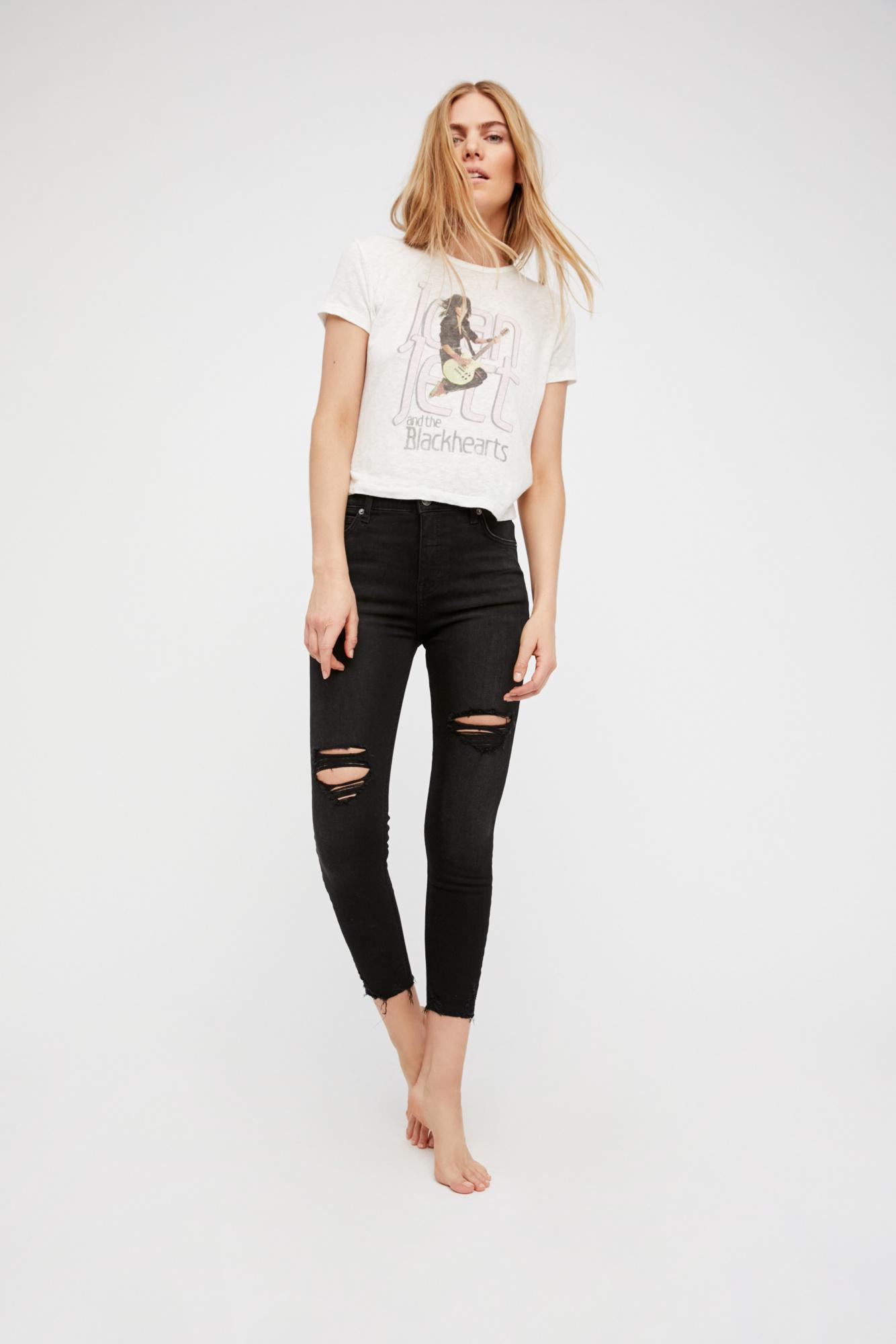 free people jeans black