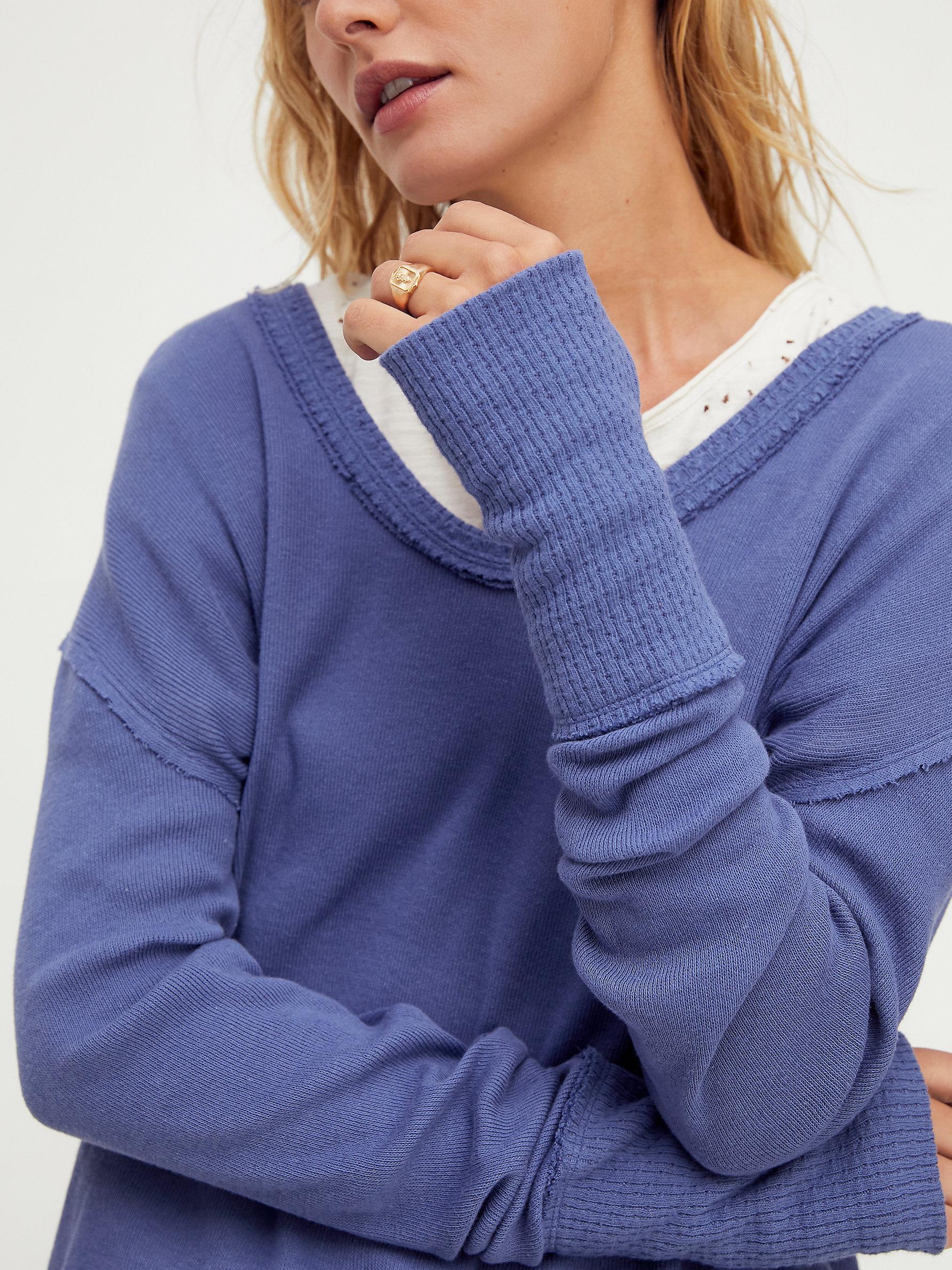 Free People Care Fp Colby Long Sleeve Tee in Blue | Lyst Free People Care Fp Colby Long Sleeve Tee in Blue | Lyst