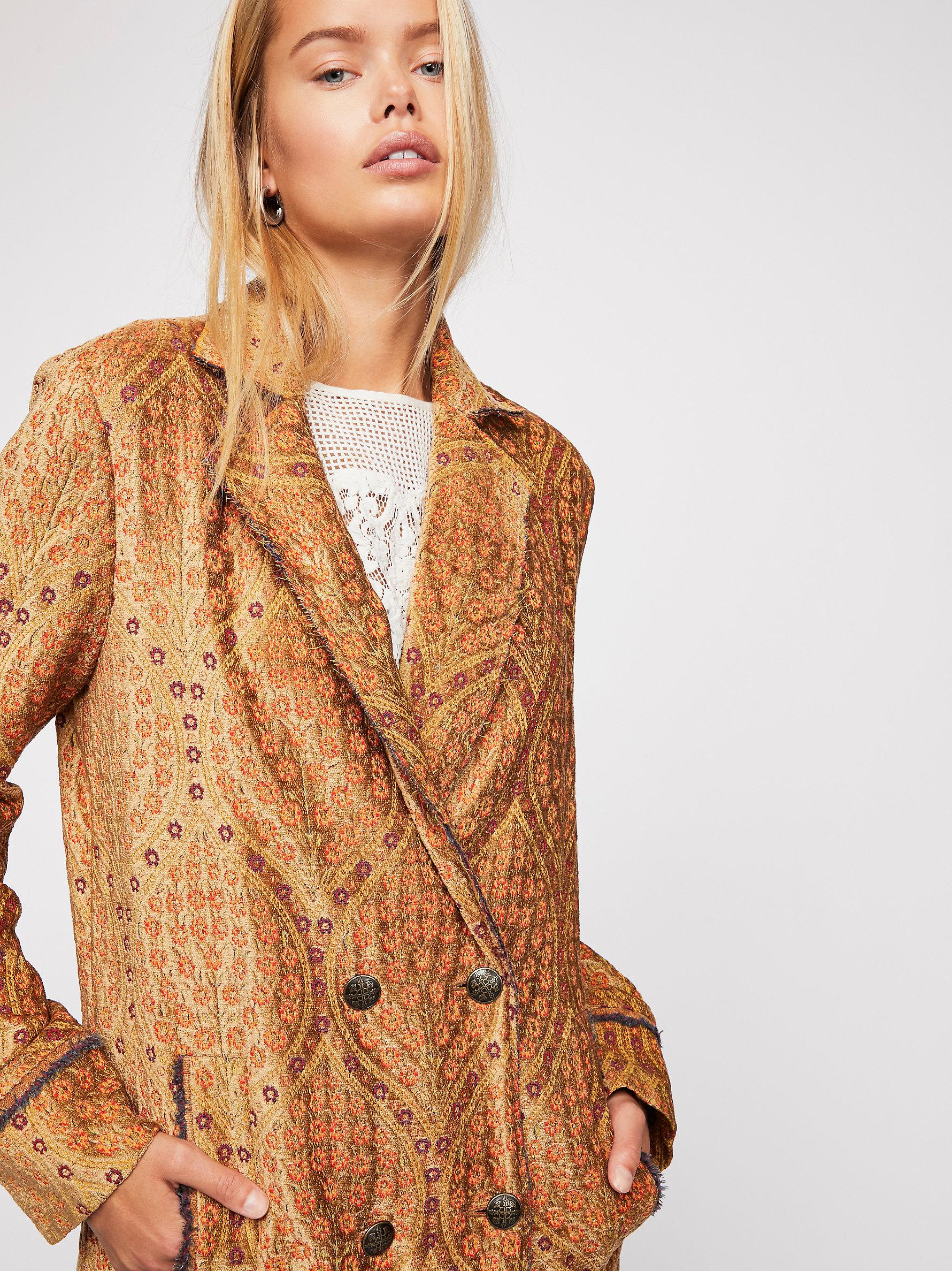 Free People Synthetic Out All Night Coat in Brown - Lyst